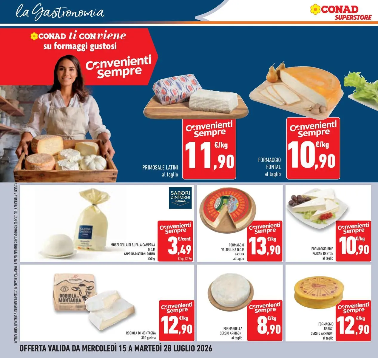 Volantino Conad dal 14/07/2026 > Anteprima | Pagina: 12 | Prodotti: Mozzarella, Formaggio, Robiola