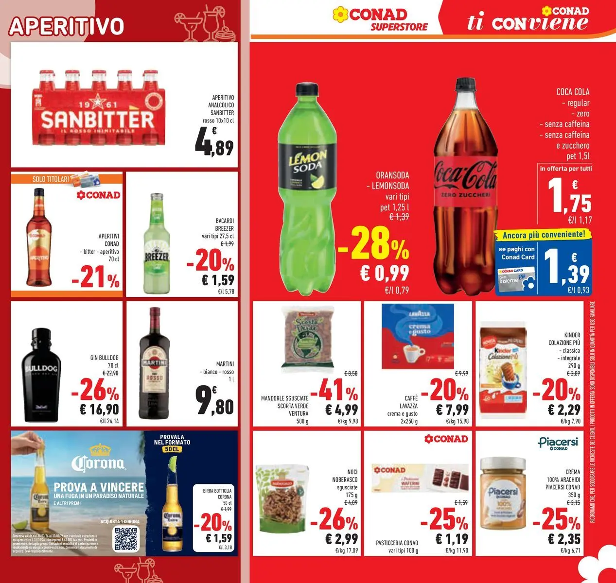 Volantino Conad dal 14/07/2026 > Anteprima | Pagina: 23 | Prodotti: Crema, Zucchero, Lavazza, Bottiglia