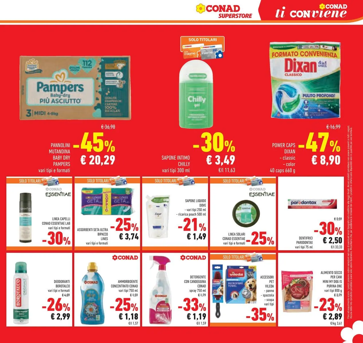 Volantino Conad dal 14/07/2026 > Anteprima | Pagina: 25 | Prodotti: Spazzola, Candeggina, Intimo, Scopa