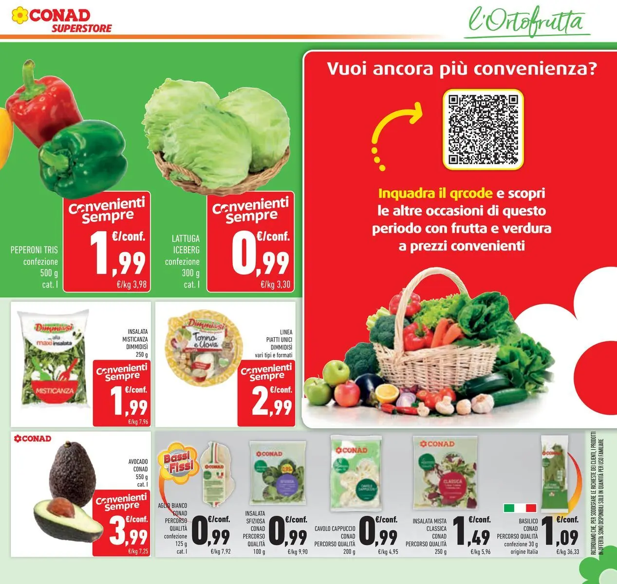 Volantino Conad dal 14/07/2026 > Anteprima | Pagina: 11 | Prodotti: Peperoni, Frutta, Aglio, Cappuccio