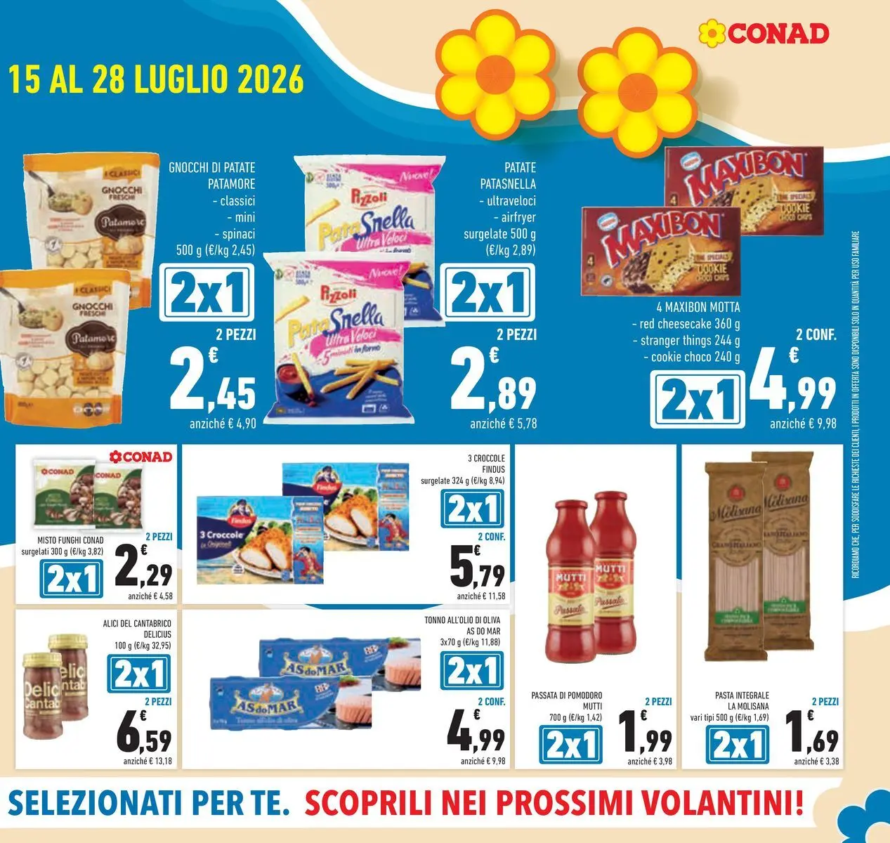 Volantino Conad dal 14/07/2026 > Anteprima | Pagina: 5 | Prodotti: Patate, Spinaci, Tonno, Mutti