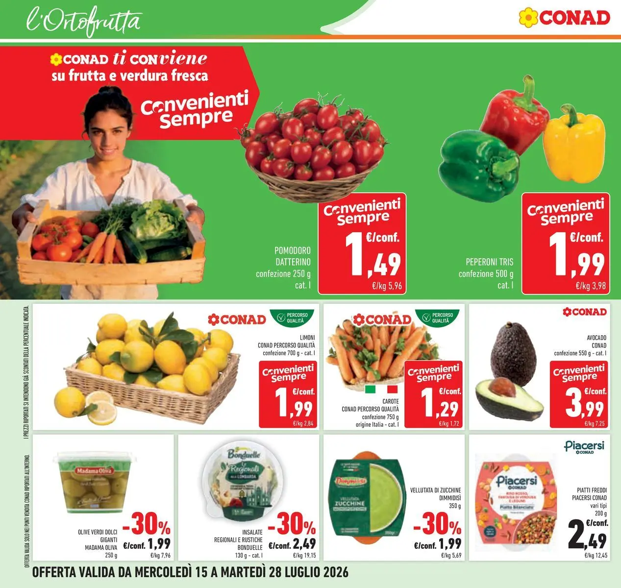 Volantino Conad dal 14/07/2026 > Anteprima | Pagina: 10 | Prodotti: Peperoni, Avocado, Frutta, Zucchine