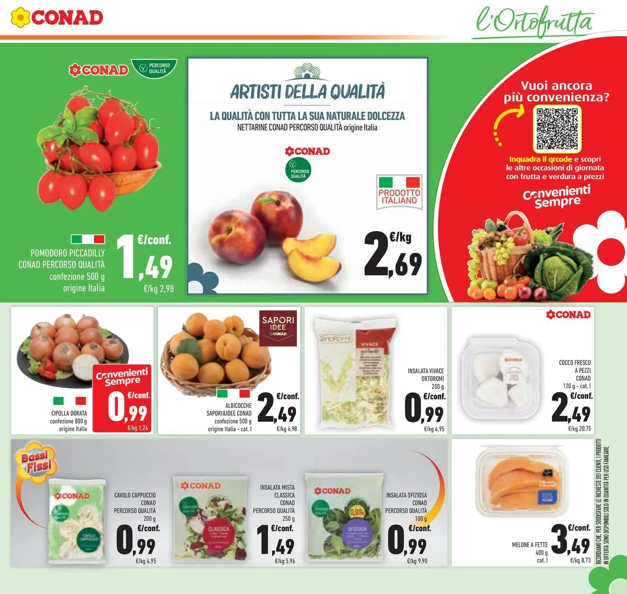 Volantino Conad dal 14/07/2026 > Anteprima | Pagina: 11 | Prodotti: Insalata, Frutta, Melone, Cappuccio