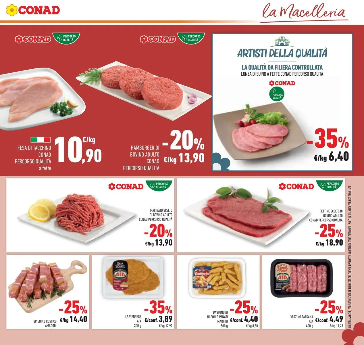 Volantino Conad dal 14/07/2026 > Anteprima | Pagina: 13 | Prodotti: Bovino, Tacchino, Hamburger, Macinato