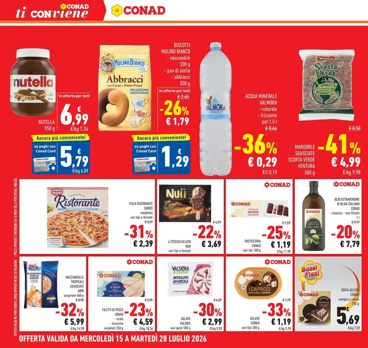Volantino Conad dal 14/07/2026 > Anteprima | Pagina: 22 | Prodotti: Pizza, Acqua, Nutella, Cacao