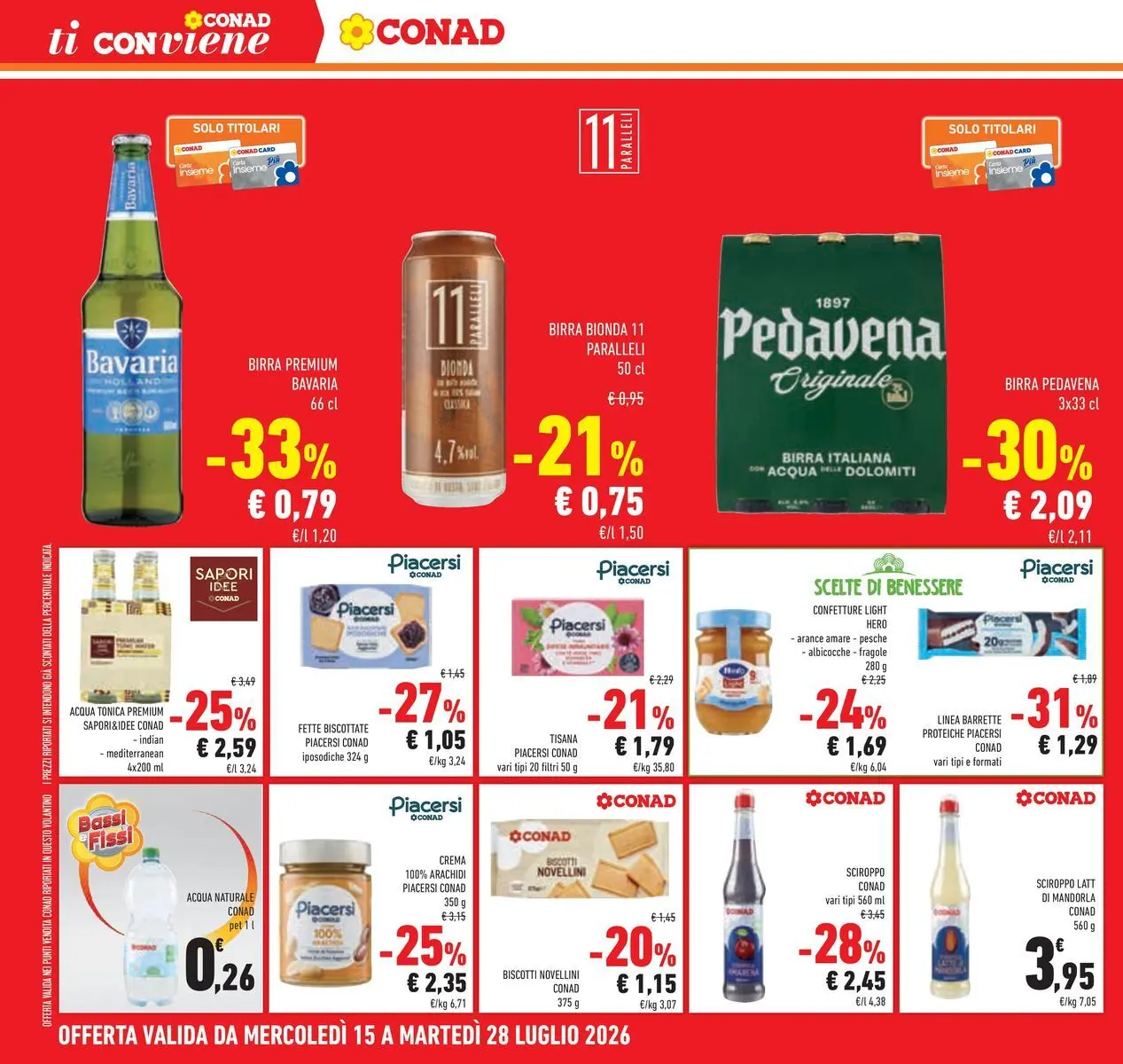 Volantino Conad dal 14/07/2026 > Anteprima | Pagina: 32 | Prodotti: Arance, Acqua tonica, Acqua, Latte