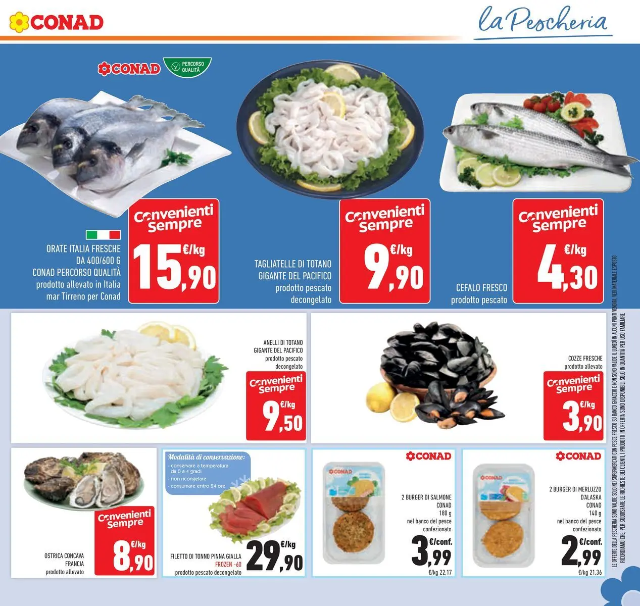 Volantino Conad dal 14/07/2026 > Anteprima | Pagina: 15 | Prodotti: Pesce, Merluzzo, Cozze, Totano