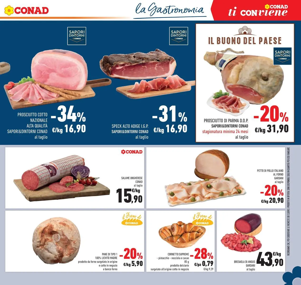 Volantino Conad dal 14/07/2026 > Anteprima | Pagina: 17 | Prodotti: Prosciutto Cotto, Cornetto, Bresaola, Croissant