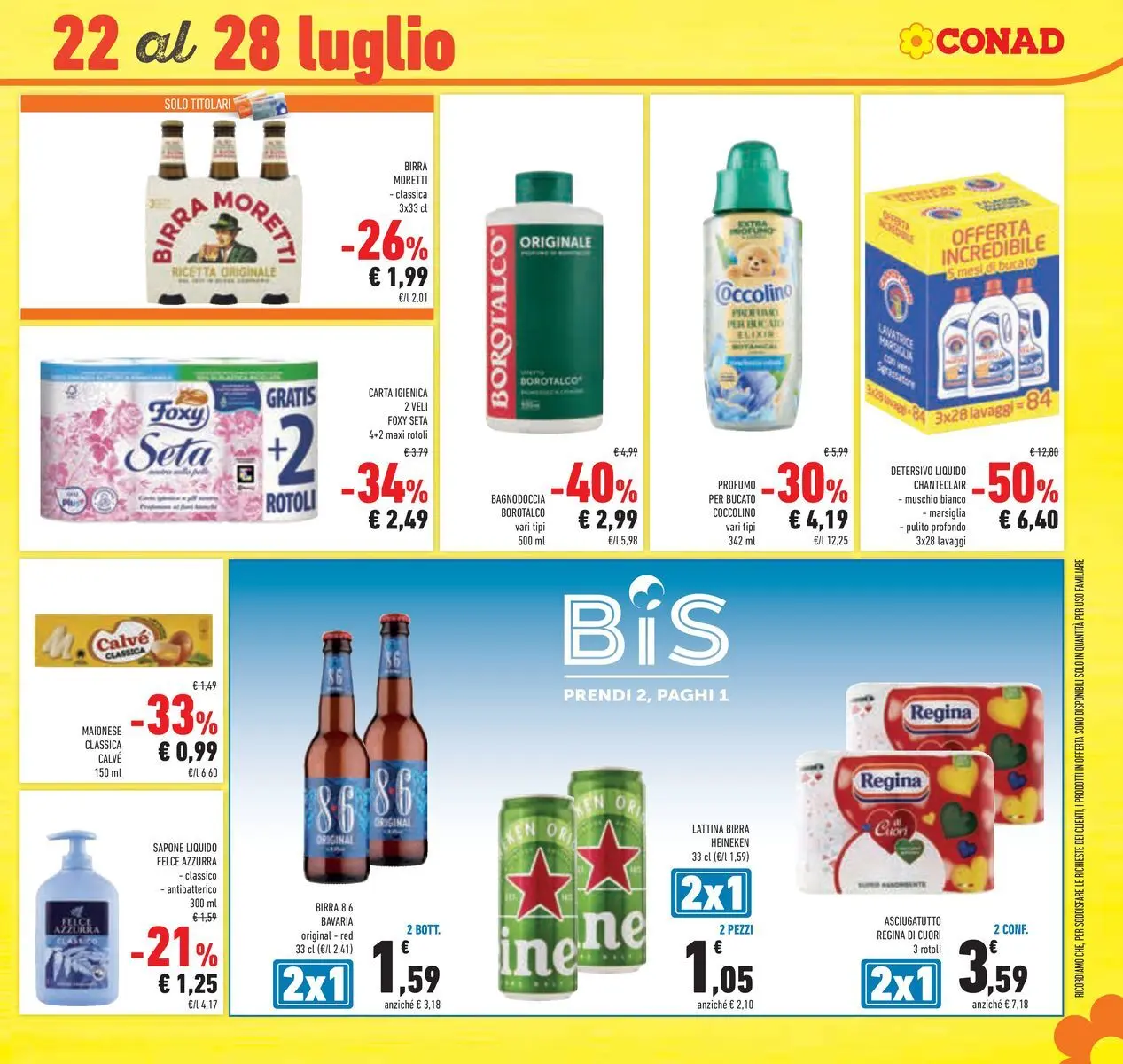 Volantino Conad dal 14/07/2026 > Anteprima | Pagina: 41 | Prodotti: Carta igienica, Maionese, Asciugatutto, Bagno