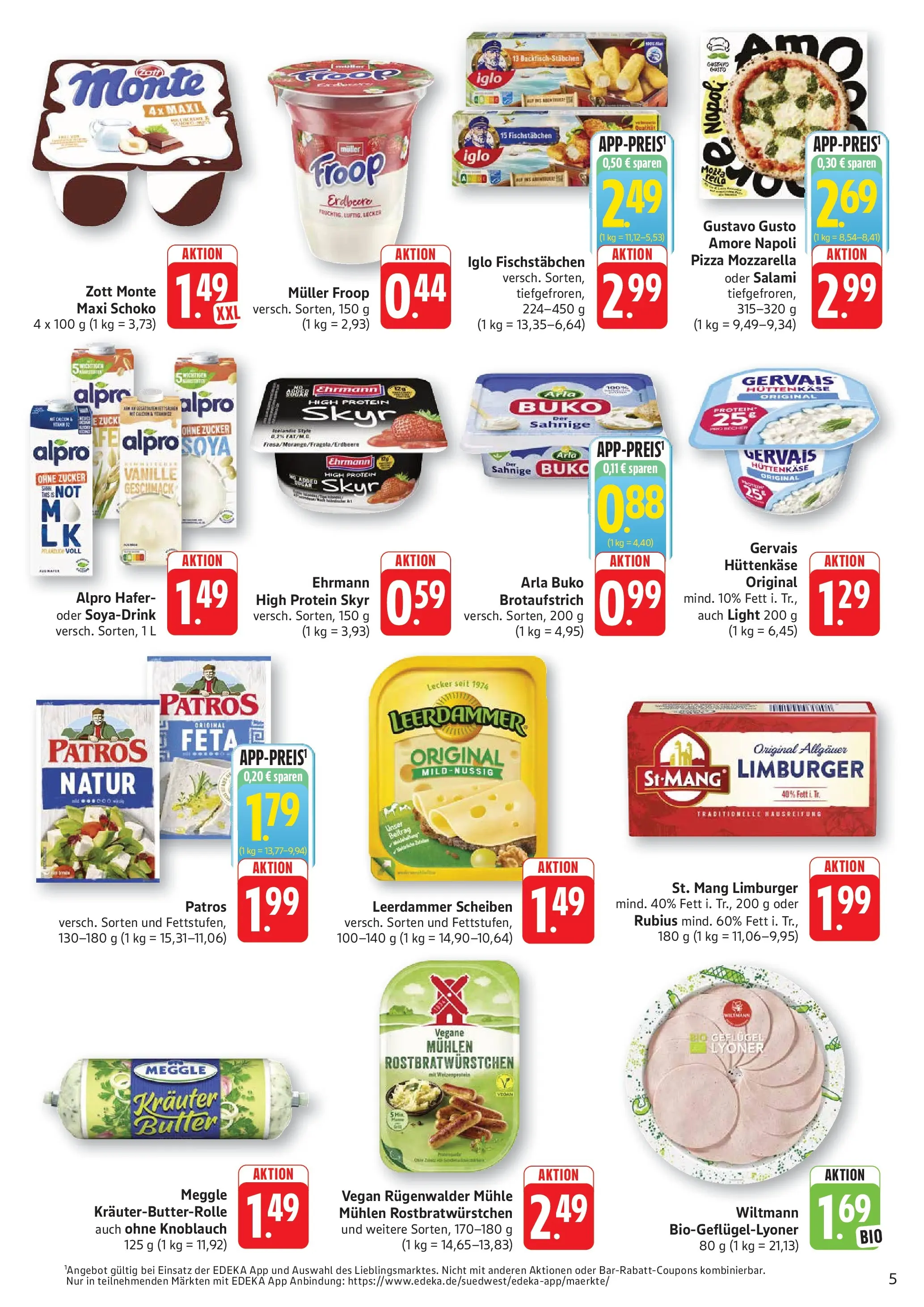 Edeka prospekt Altrip (ab 13.07.2026) » Angebote Online | Seite: 5 | Produkte: Feta, Patros, Pizza, Hüttenkäse