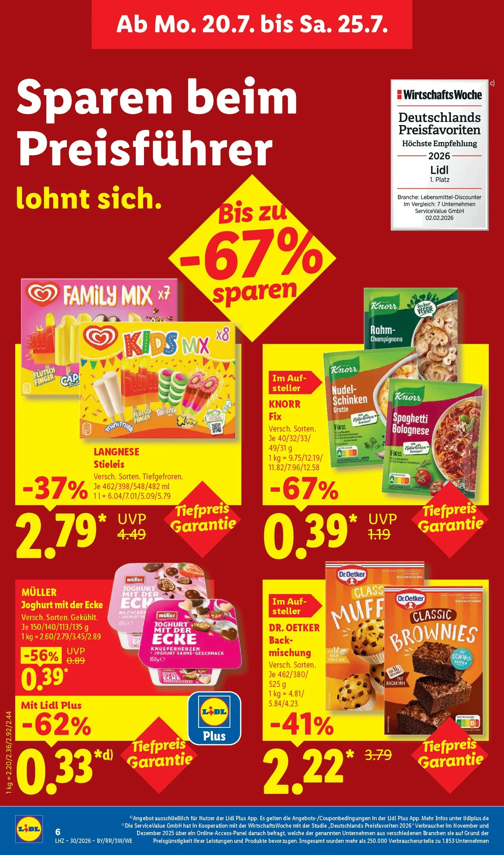 Lidl Prospekt Hof-innenstadt (ab 19.07.2026) ยป Angebote online | Seite: 14 | Produkte: Knorr fix, Langnese, Joghurt, Champignons Lidl Prospekt Hof-innenstadt (ab 19.07.2026) zum Blรคttern ยป Angebote | Seite: 14 | Produkte: Knorr fix, Langnese, Joghurt, Champignons