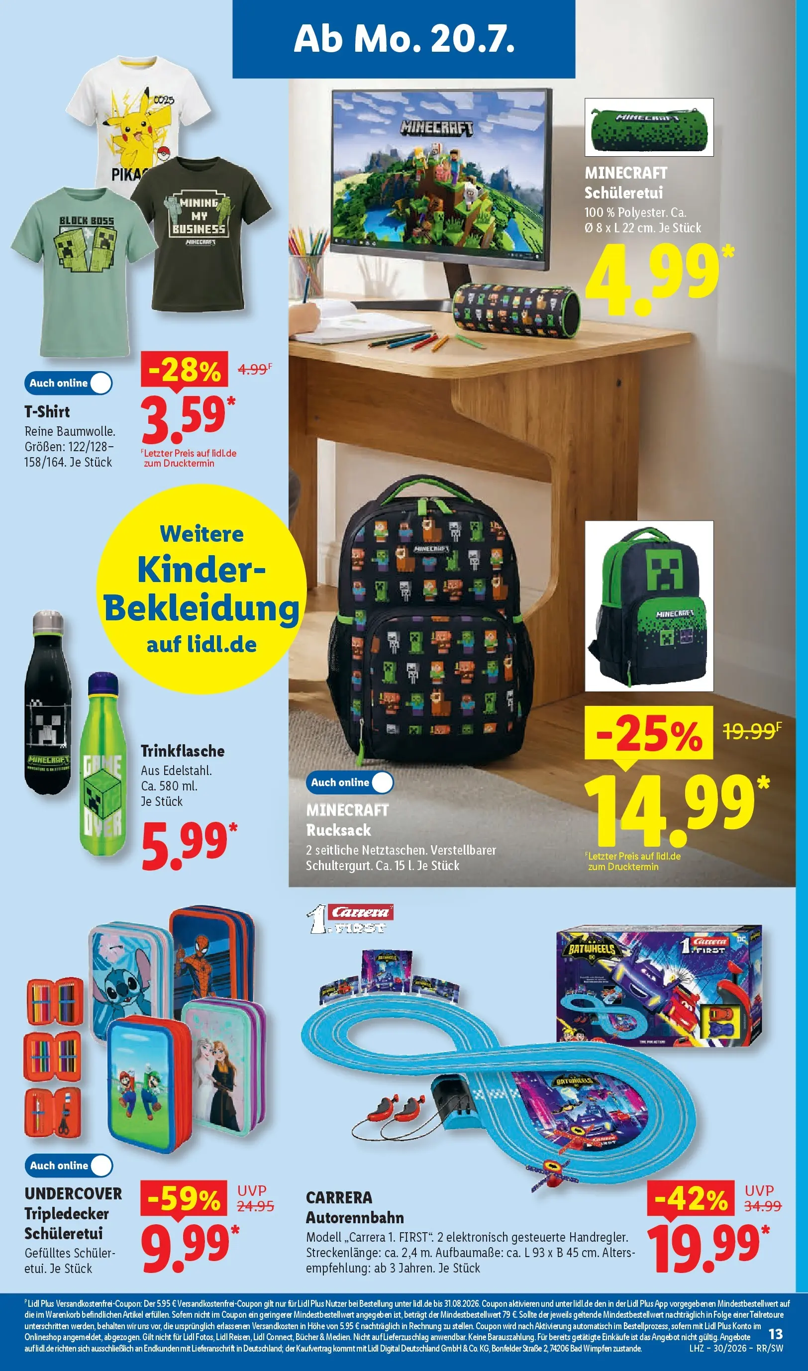 Lidl Prospekt Villingen-schwenningen (ab 19.07.2026) zum Blättern » Angebote | Seite: 33 | Produkte: T-Shirt, Bad, Bekleidung, Rucksack