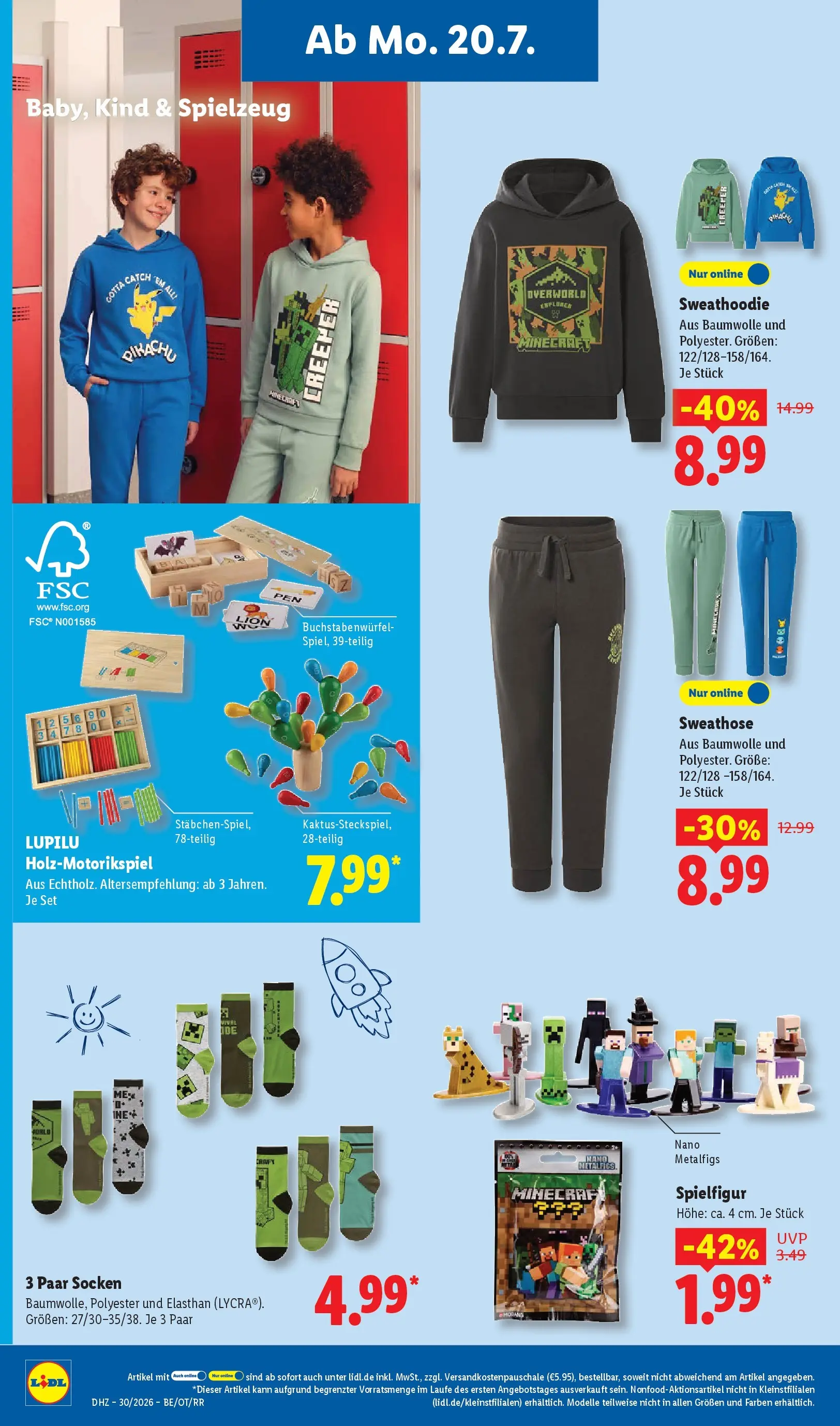 Lidl Prospekt Senftenberg (ab 19.07.2026) zum Blättern » Angebote | Seite: 34 | Produkte: Sweathose, Hoodie, Socken