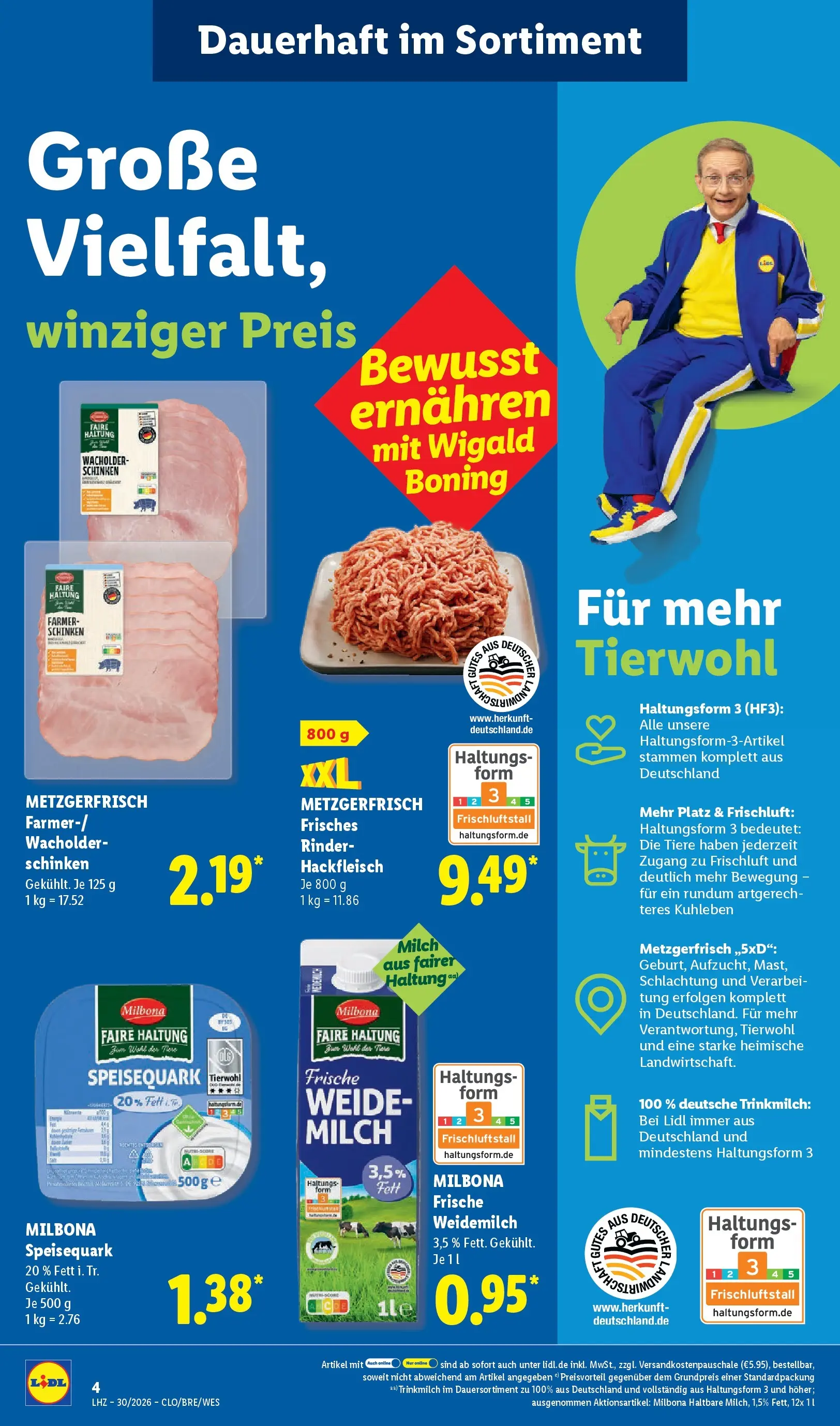 Lidl Prospekt Emlichheim (ab 19.07.2026) zum Blättern » Angebote | Seite: 10 | Produkte: Quark, Schinken, Speisequark, Hackfleisch