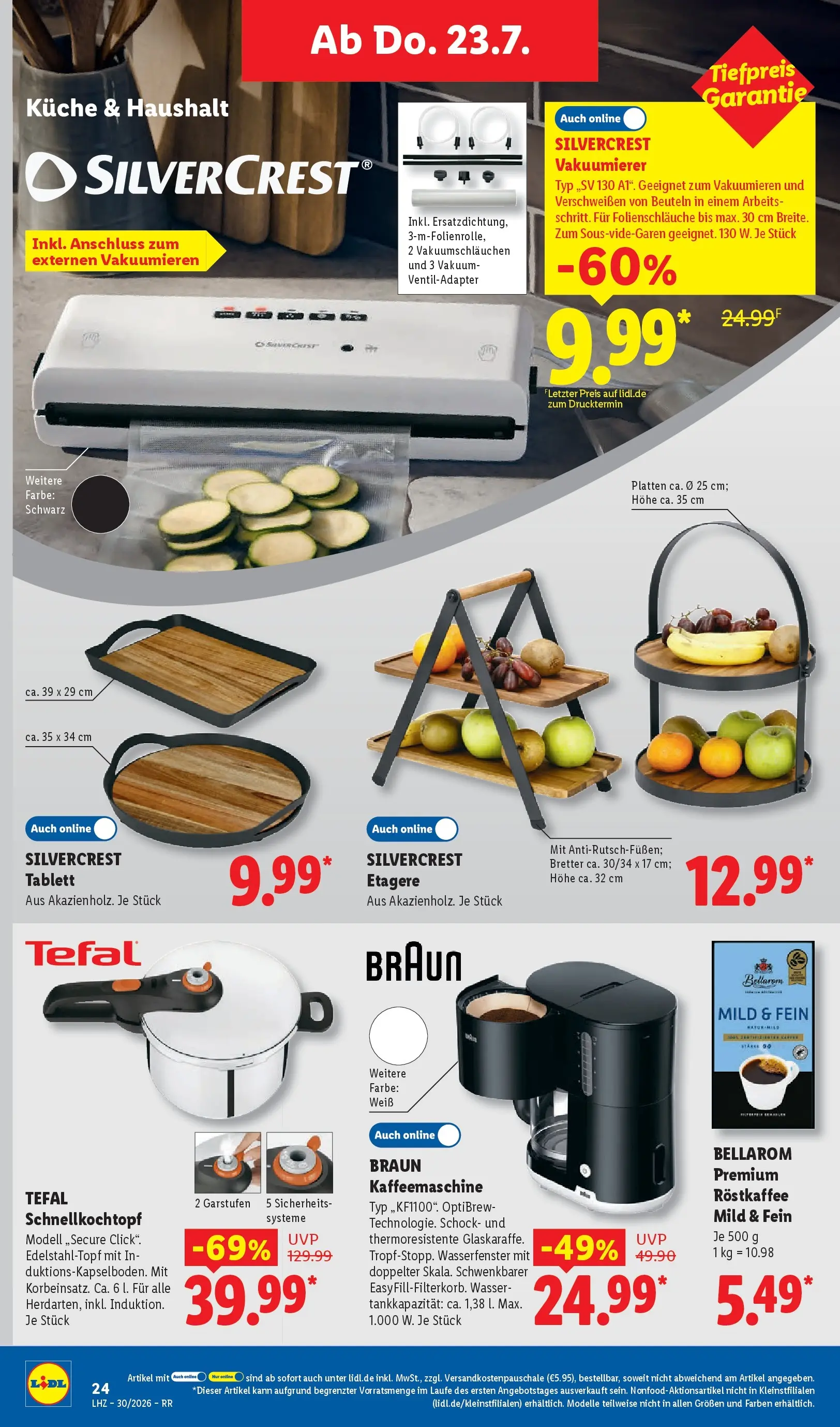 Lidl Prospekt Hagen (ab 19.07.2026) zum Blättern » Angebote | Seite: 50 | Produkte: Kaffeemaschine, Vakuumierer, Küche, Wasser
