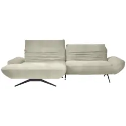 Ecksofa in Chenille Beige 170-195/280 cm