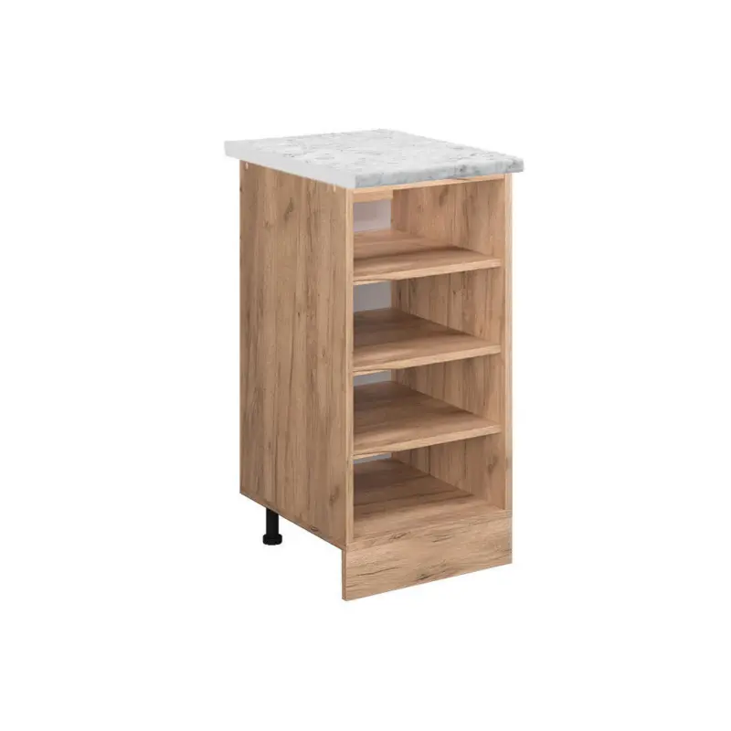 K&uuml;chenregal R-Line Goldkraft Eiche 40 cm , AP Marmor