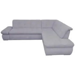 Ecksofa in Mikrofaser Grau 273/216 cm