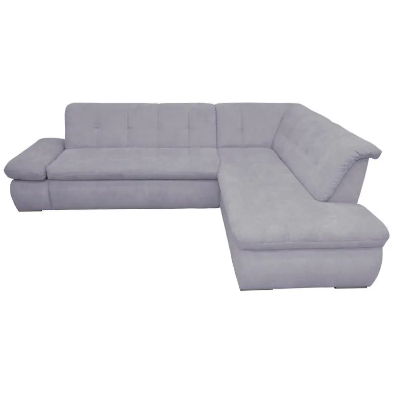 Ecksofa in Mikrofaser Grau 273/216 cm