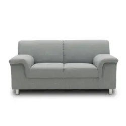 2-Sitzer-Sofa in Webstoff Silberfarben