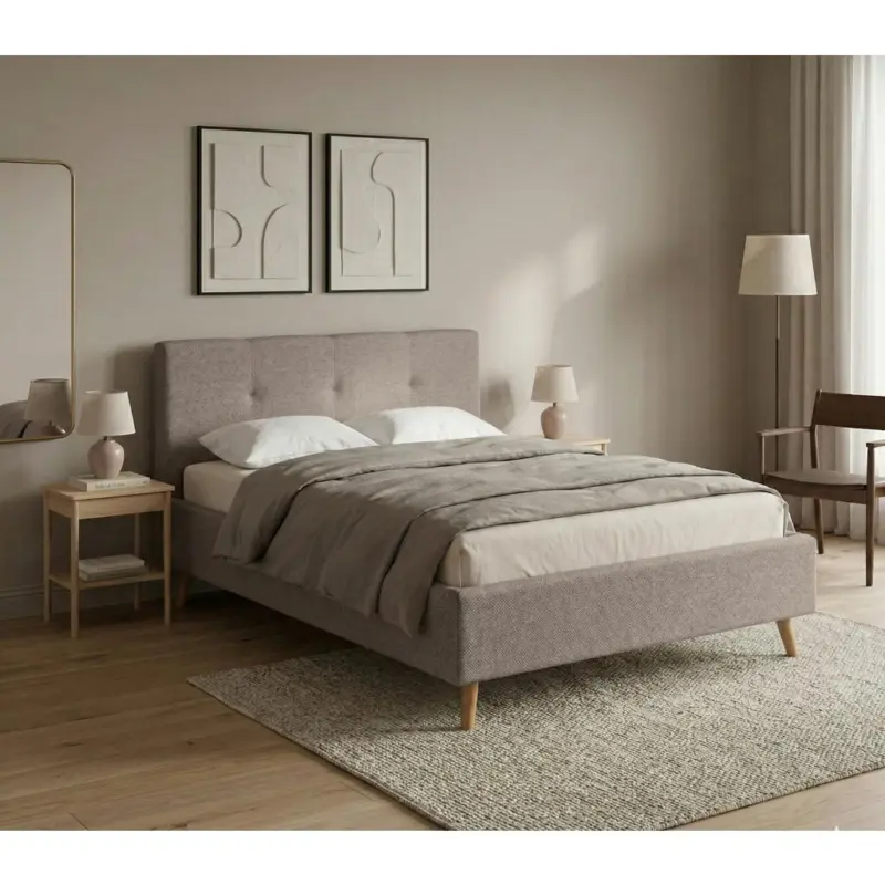 Polsterbett Rossva LF: 200x200 Beige