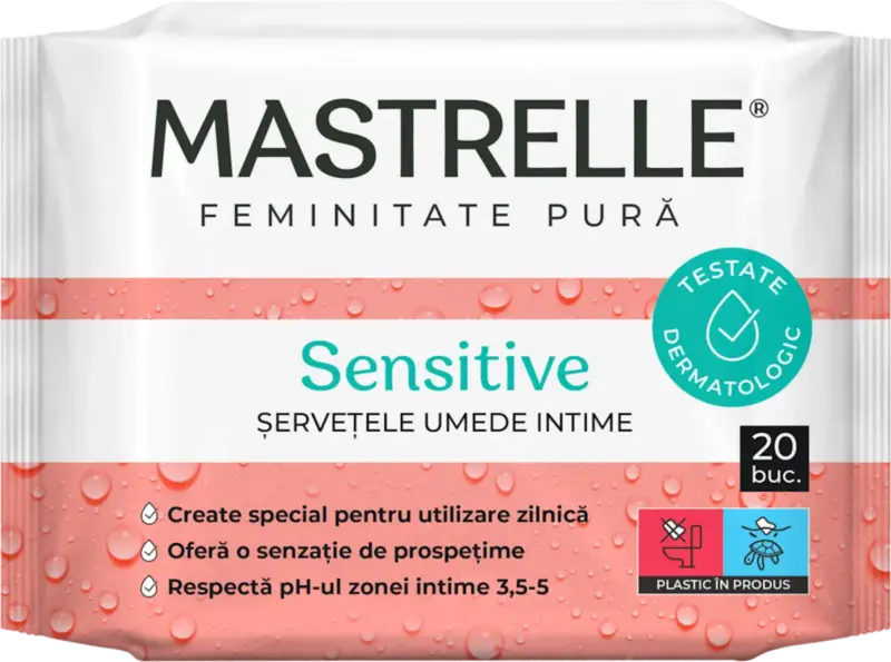Șervețele umede intime senzitiv