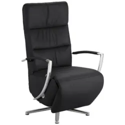 Relaxsessel in Leder Schwarz