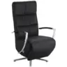 Relaxsessel 64/112/80 cm in Leder Schwarz