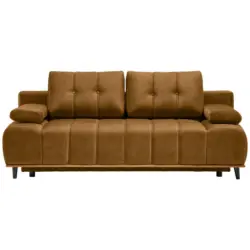 Schlafsofa Clive in Webstoff Honig