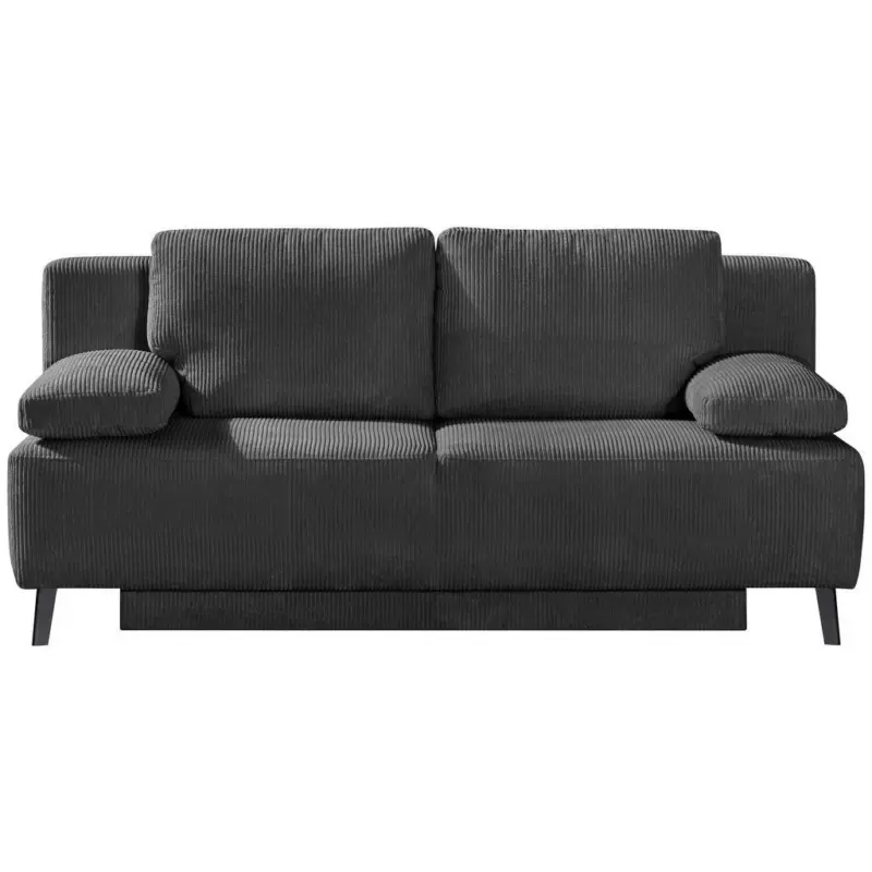 Schlafsofa in Cord Grau