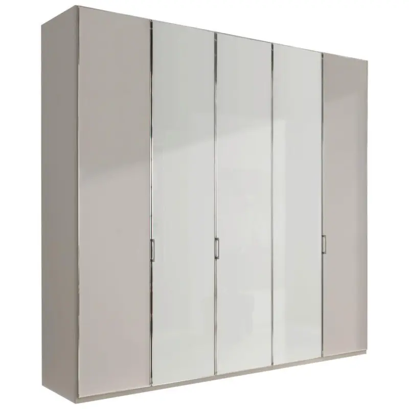 Dreht&uuml;renschrank in Grau, Wei&szlig;