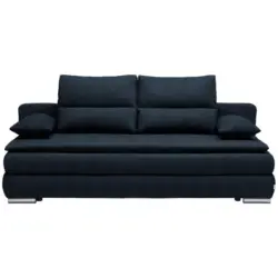 Schlafsofa in Webstoff Dunkelblau