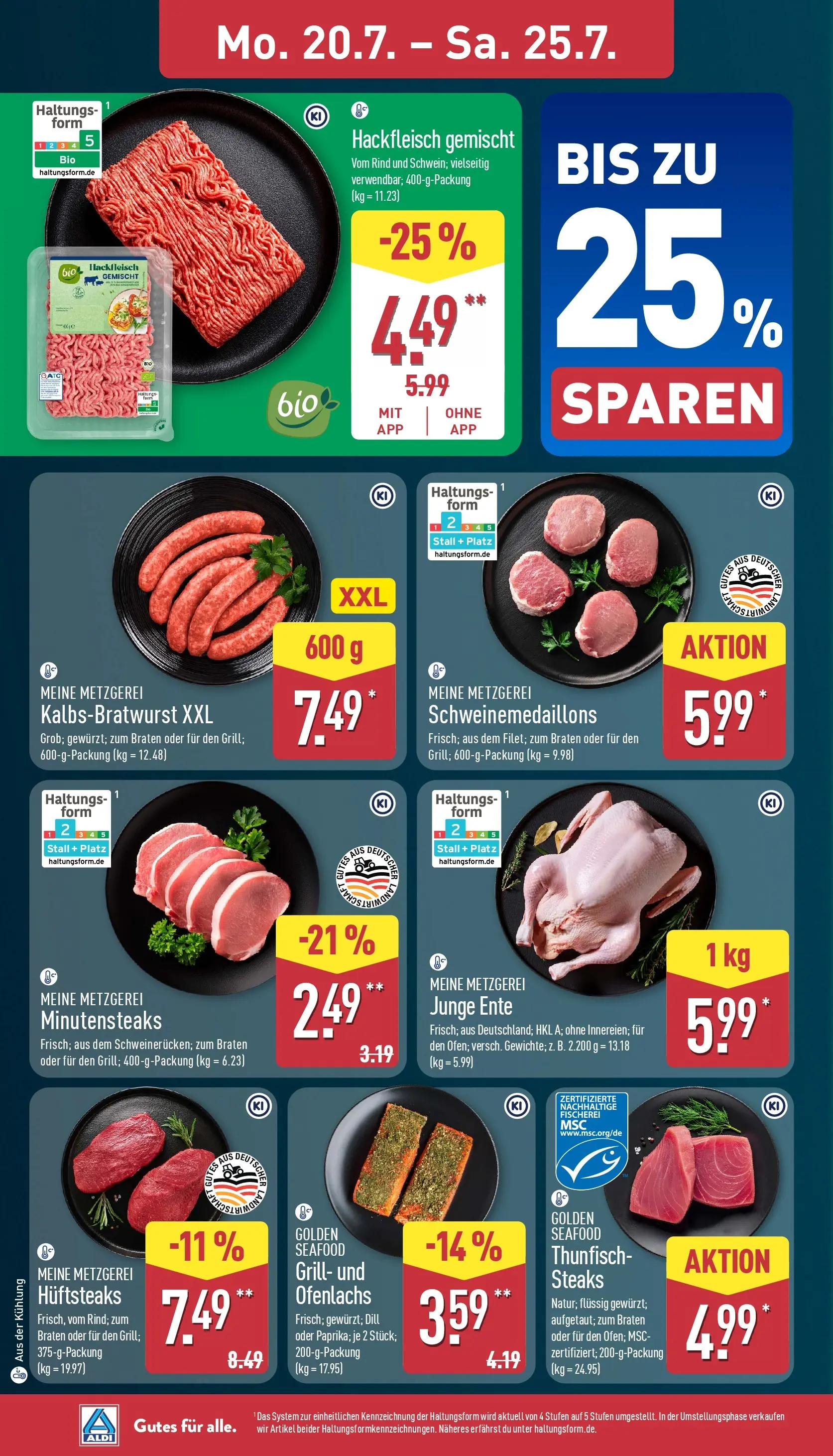 Aldi - ALDI Nord: Wochenangebote (ab 20.07.2026) » Angebote Online | Seite: 4 | Produkte: Thunfisch, Bratwurst, Dill, Hackfleisch