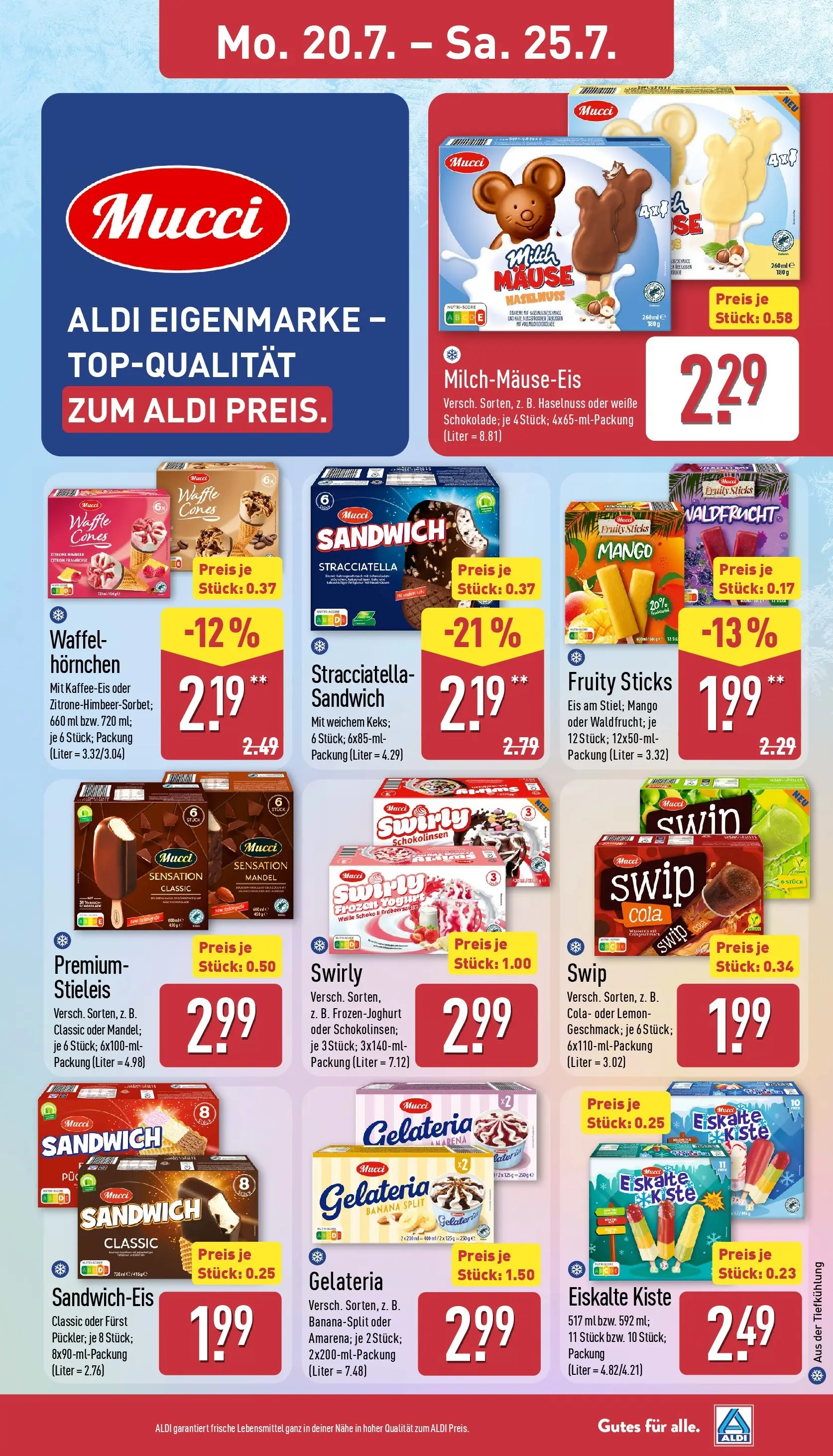 Aldi - ALDI Nord: Wochenangebote (ab 20.07.2026) » Angebote Online | Seite: 13 | Produkte: Milch, Zitrone, Mango, Eis