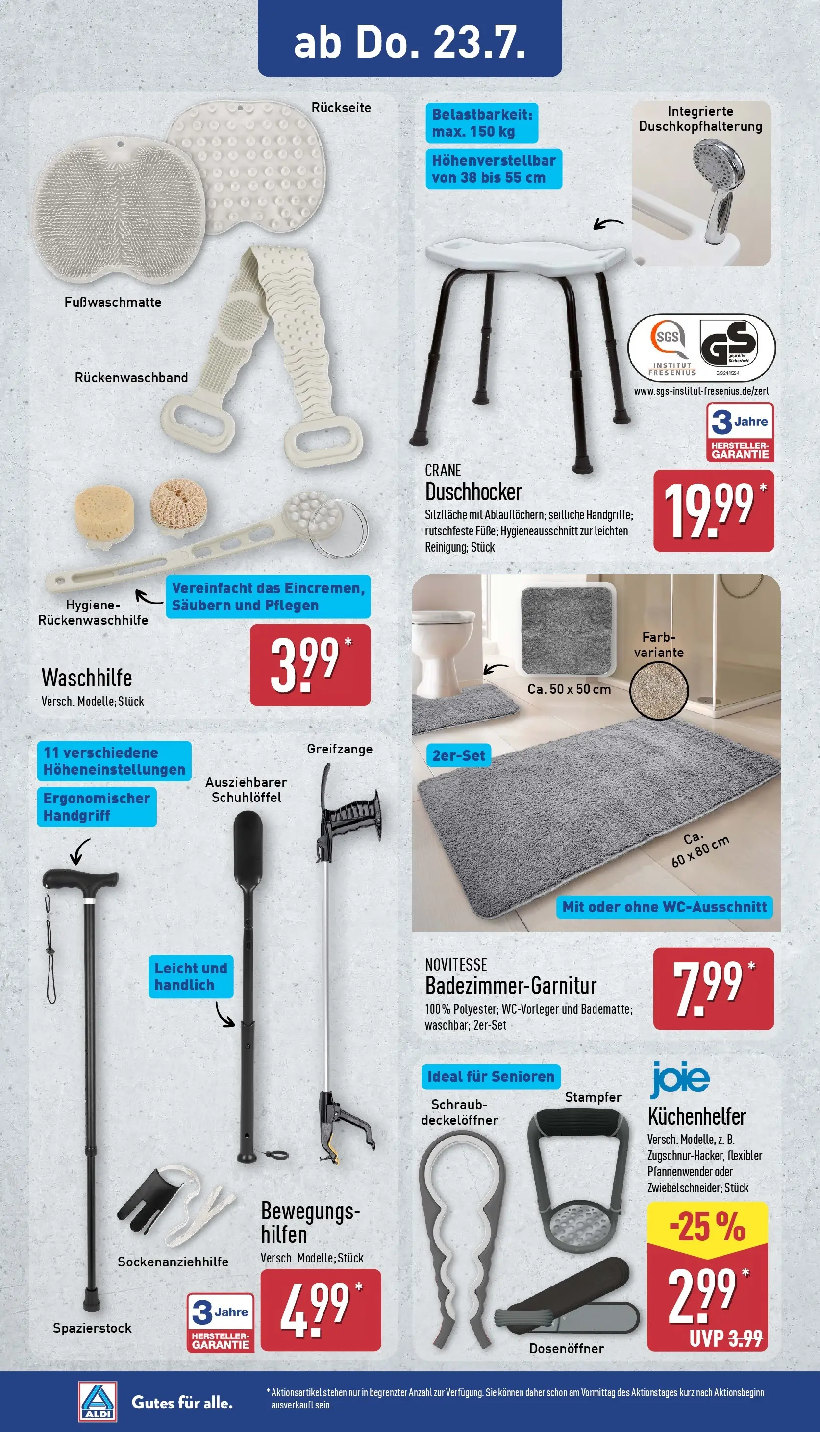 Aldi - ALDI Nord: Wochenangebote (ab 20.07.2026) » Angebote Online | Seite: 24 | Produkte: Duschhocker
