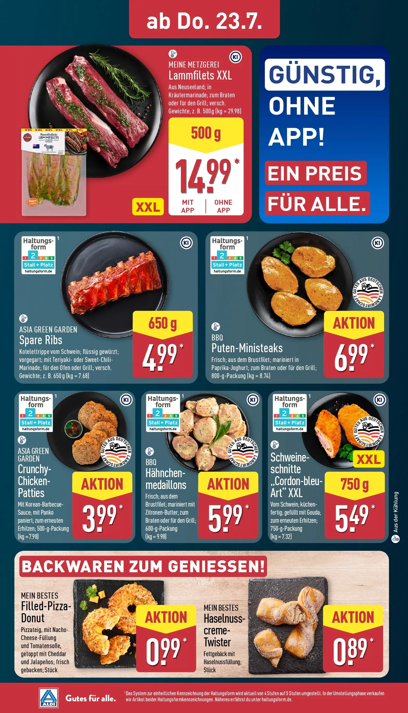 Aldi - ALDI Nord: Wochenangebote (ab 20.07.2026) » Angebote Online | Seite: 28 | Produkte: Spare ribs, Creme, Pizza, Kuchen