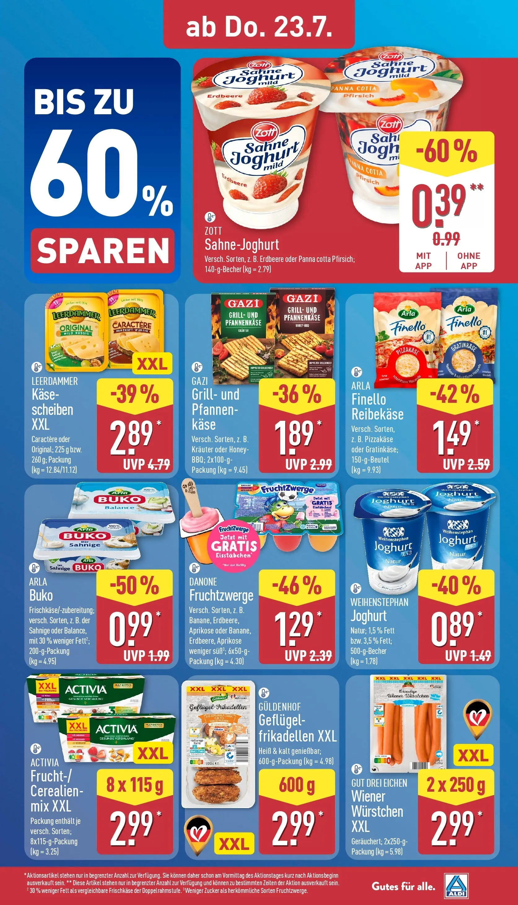 Aldi - ALDI Nord: Wochenangebote (ab 20.07.2026) » Angebote Online | Seite: 29 | Produkte: Käse, Joghurt, Pfirsich, Sahne