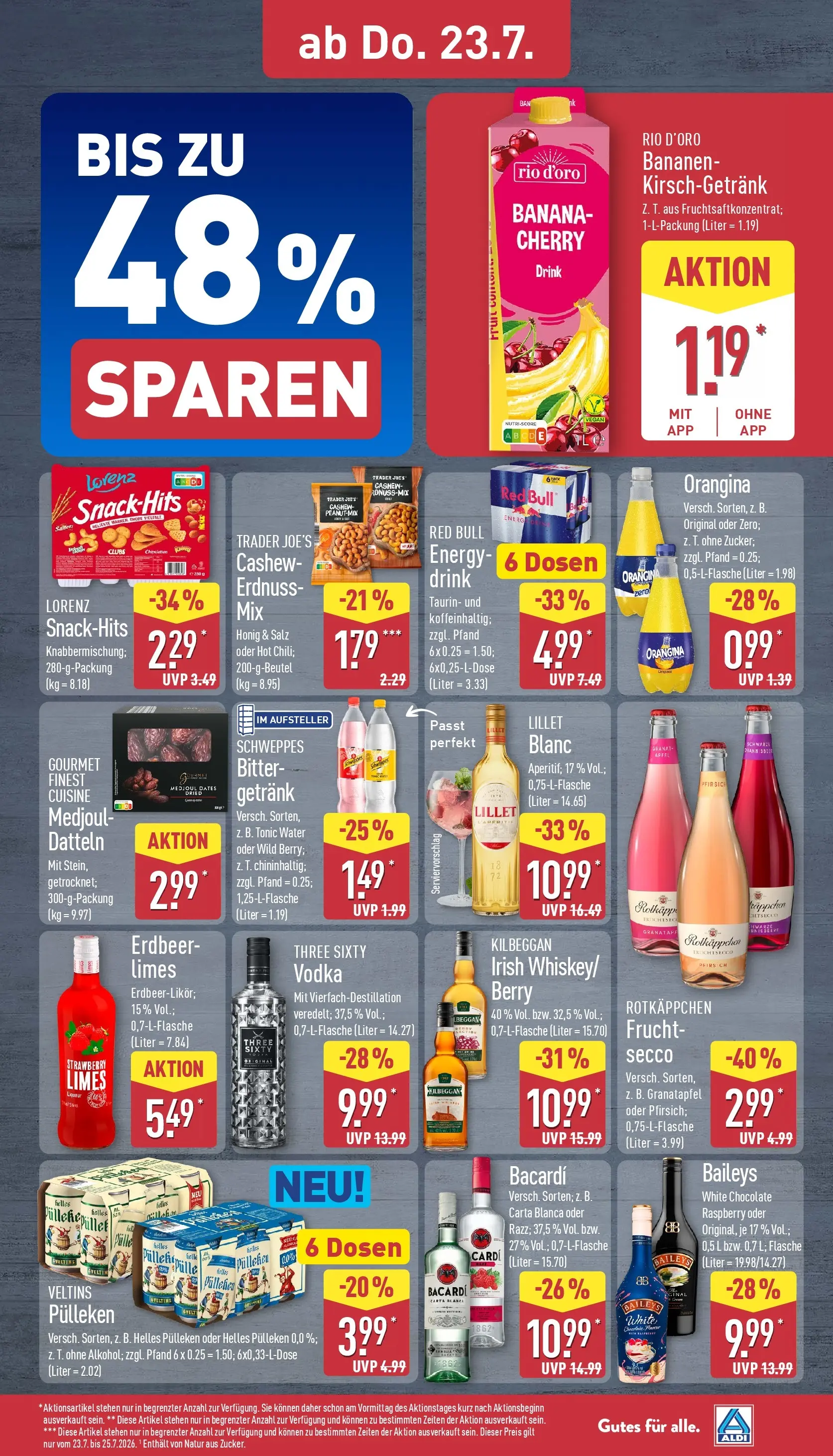 Aldi - ALDI Nord: Wochenangebote (ab 20.07.2026) » Angebote Online | Seite: 31 | Produkte: Bacardi, Rum, Salz, Pfirsich