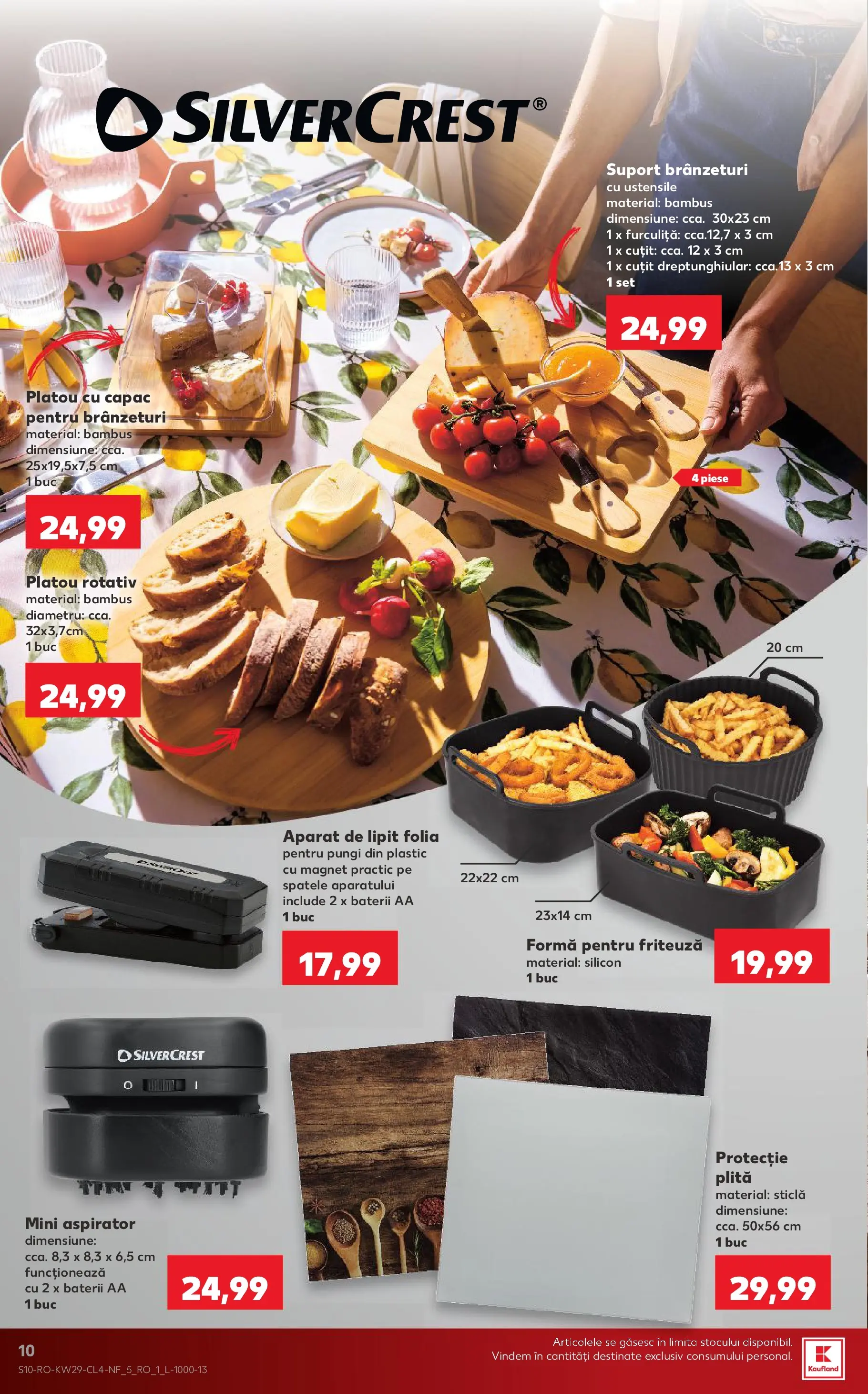Kaufland Carei 14.07.2026 - Revista si Oferta | Pagină: 10 | Produse: Plită, Aspirator, Friteuză, Cuțit