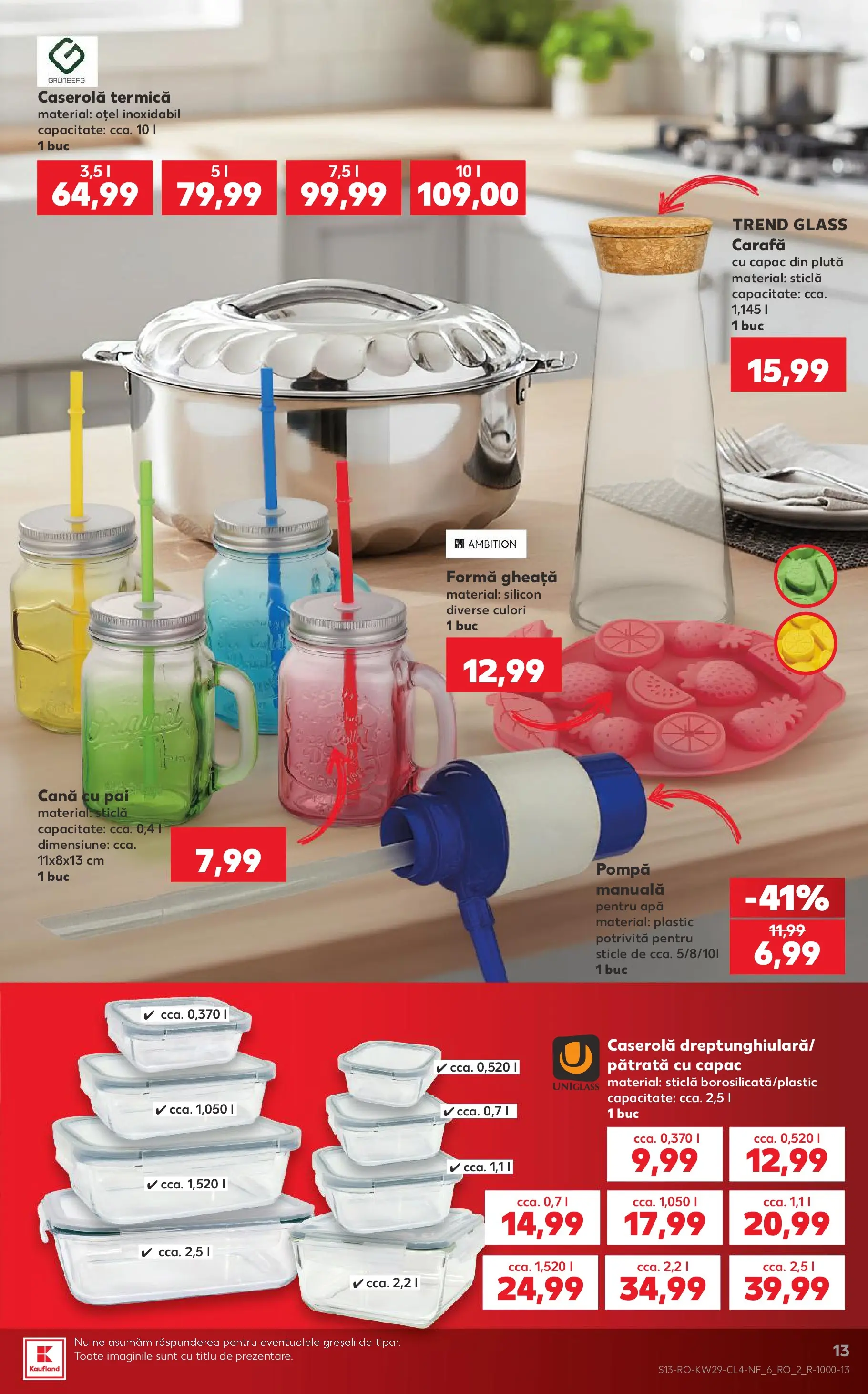 Kaufland Carei 14.07.2026 - Revista si Oferta | Pagină: 13 | Produse: Carafă, Apă