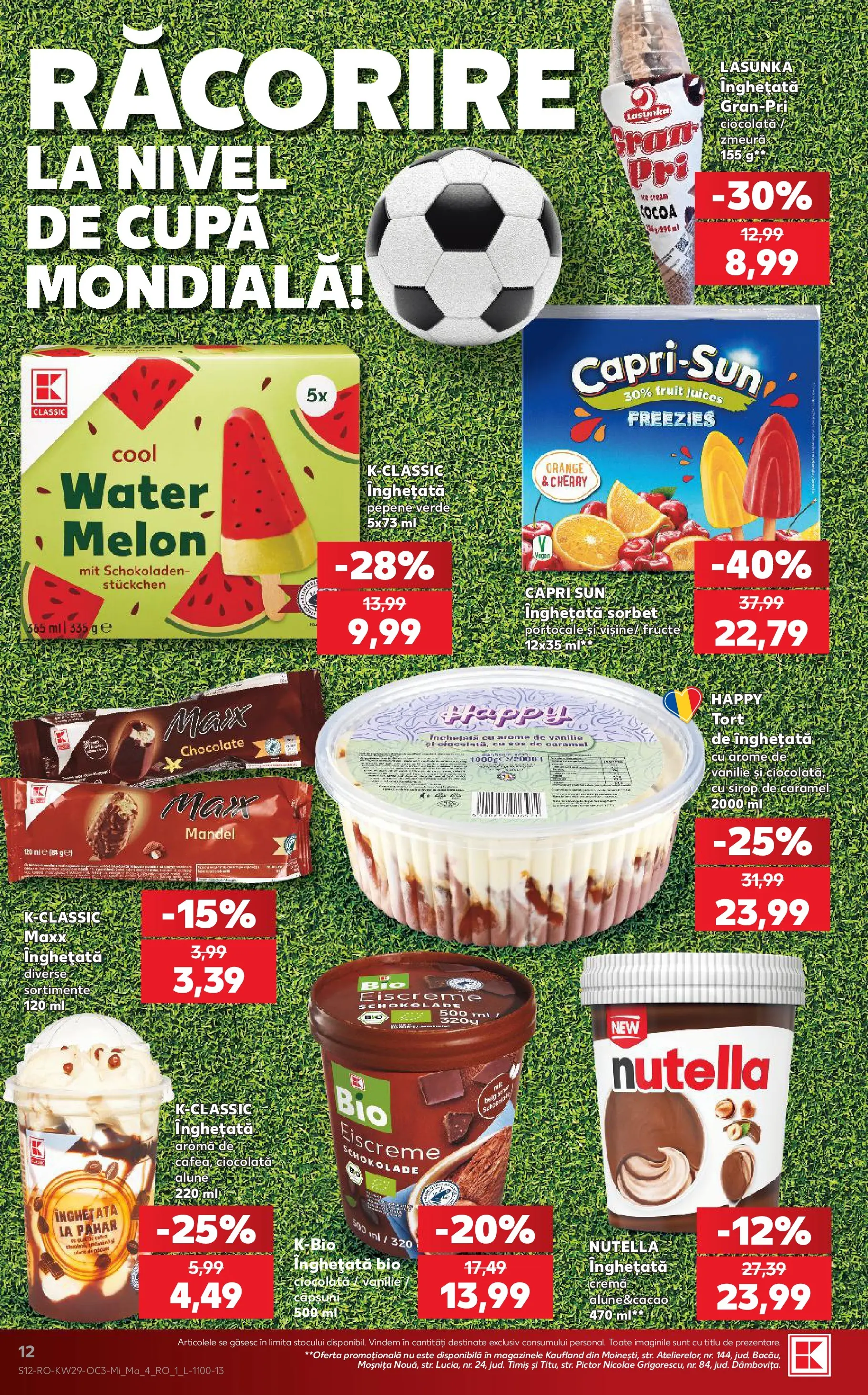 Kaufland Baia Mare 15.07.2026 - Revista si Oferta | Pagină: 12 | Produse: Tort, Cremă, Sirop, Înghețată