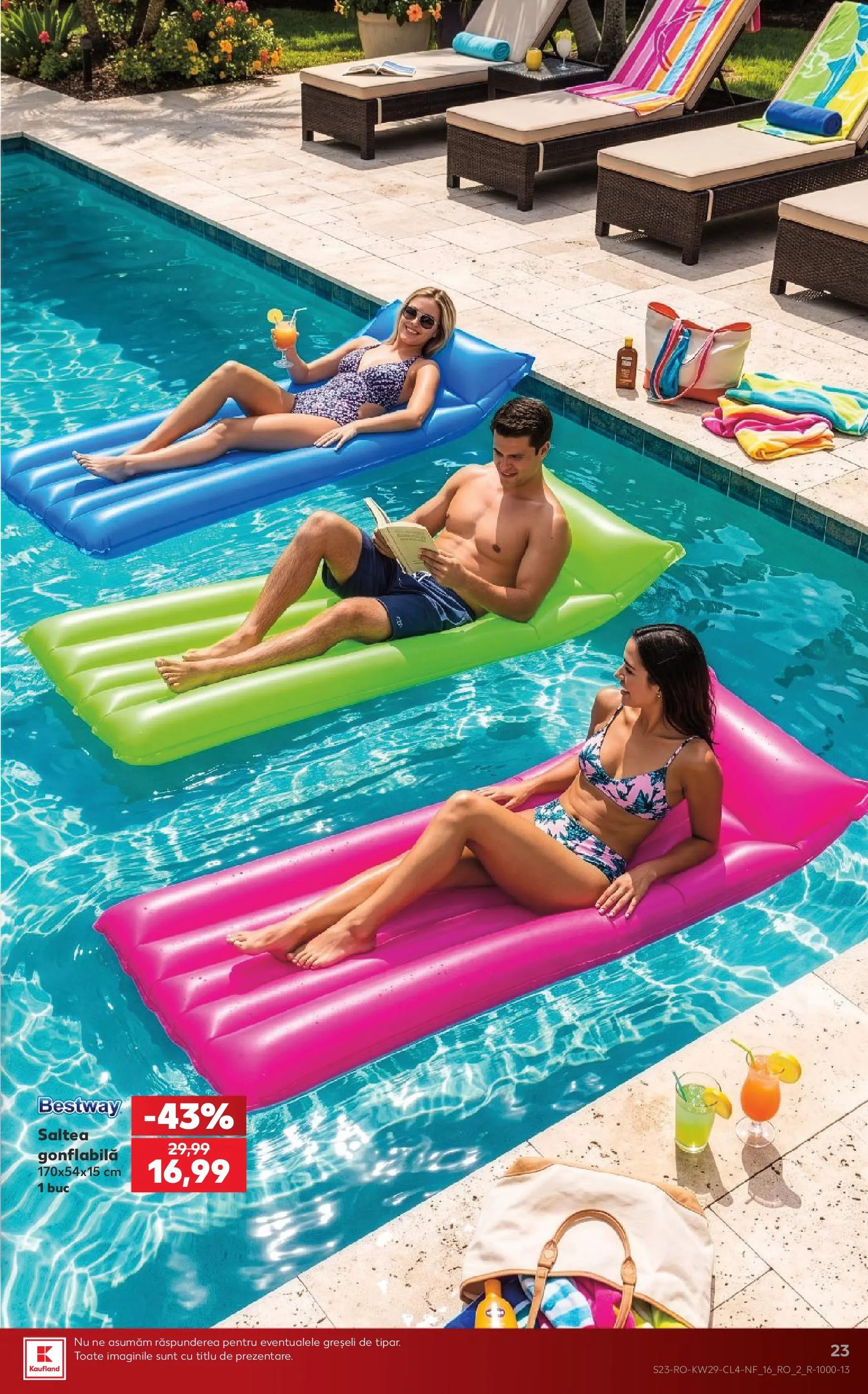 Kaufland Carei 14.07.2026 - Revista si Oferta | Pagină: 23 | Produse: Saltea, Saltea gonflabilă
