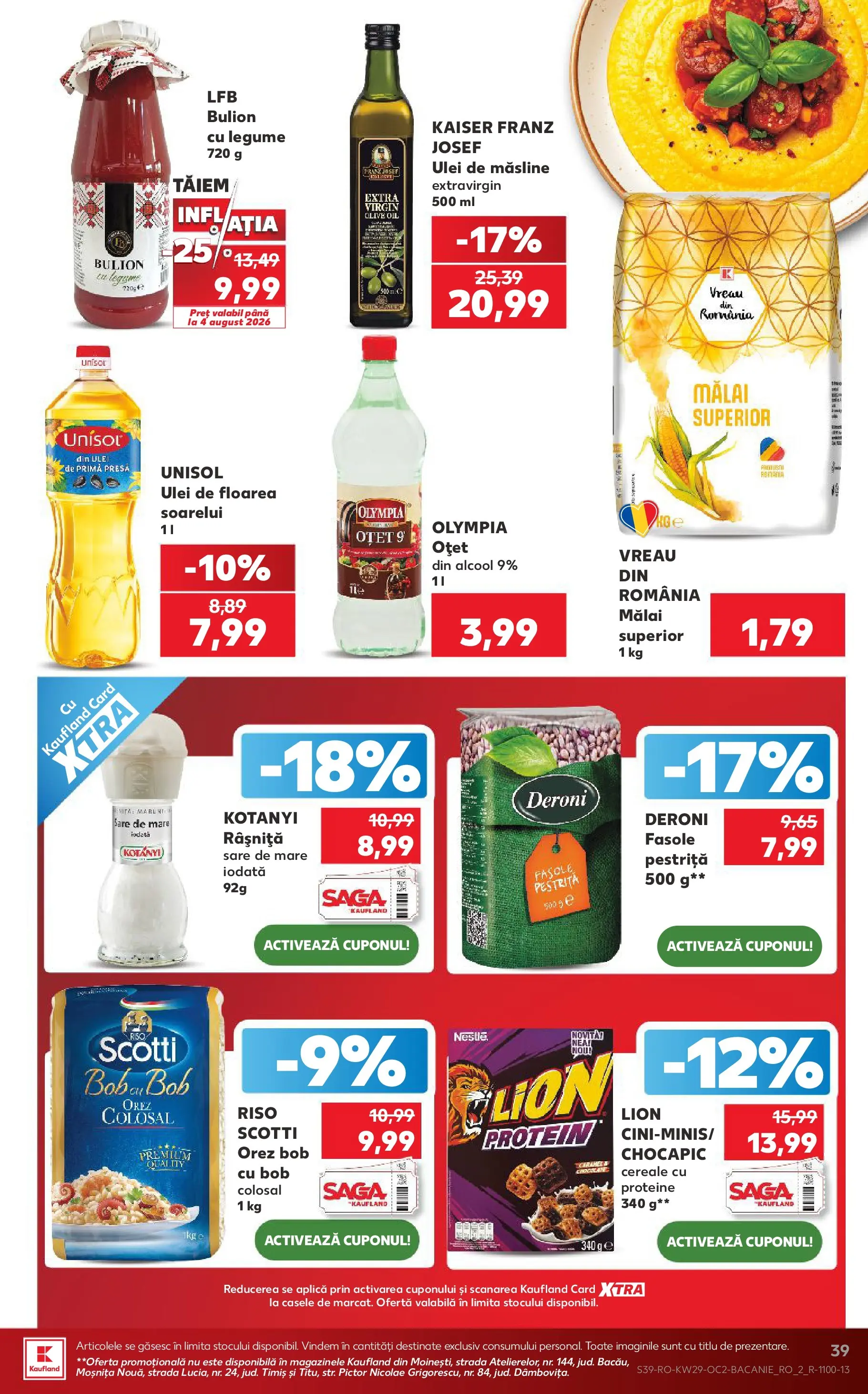Kaufland Arad 15.07.2026 - Revista si Oferta | Pagină: 39 | Produse: Ulei, Orez, Legume, Sare