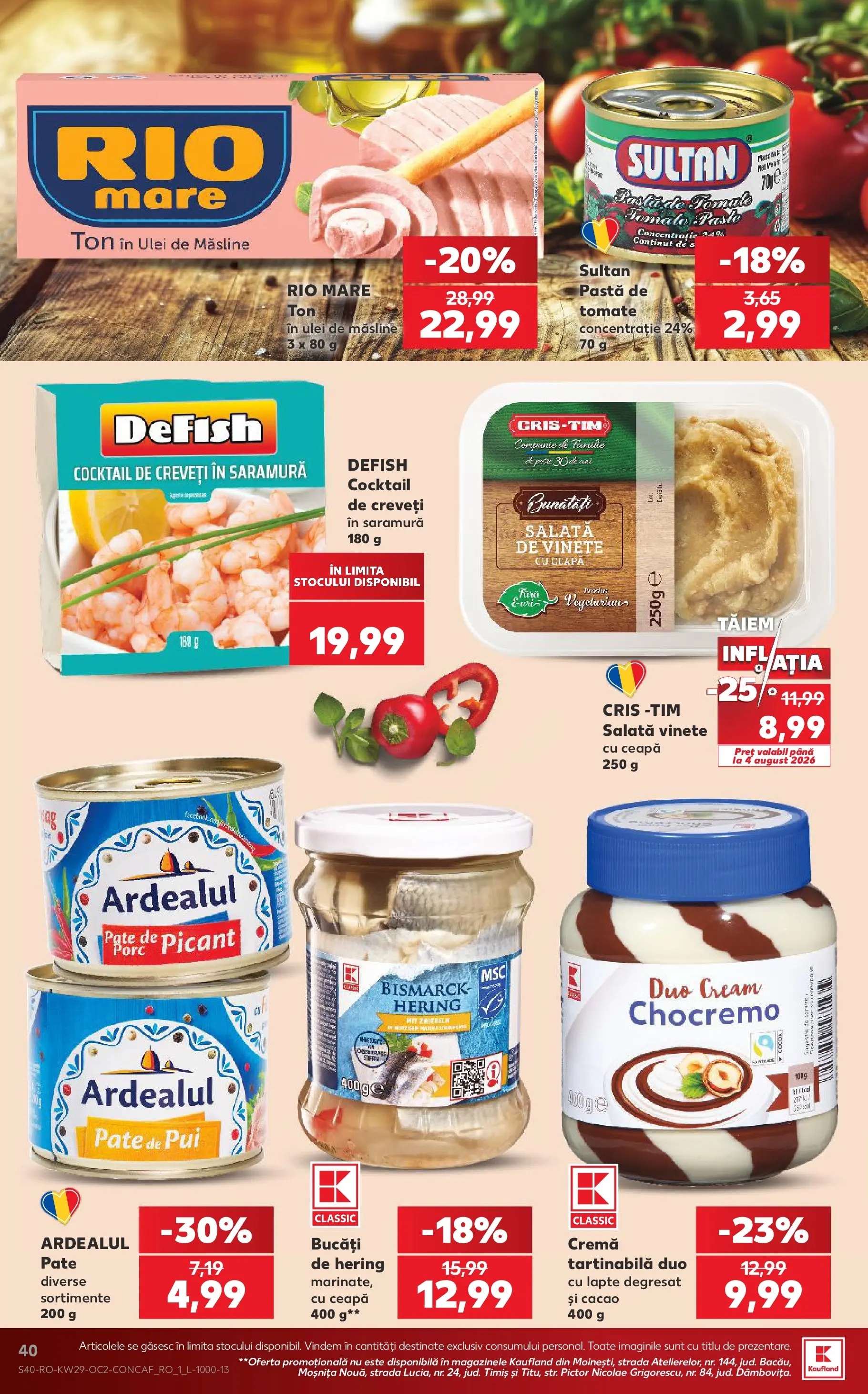 Kaufland Domnesti 15.07.2026 || Revista si Oferte | Pagină: 40 | Produse: Masă, Pate, Măsline, Lapte Kaufland Domnesti 15.07.2026 - Revista si Oferta | Pagină: 40 | Produse: Masă, Pate, Măsline, Lapte