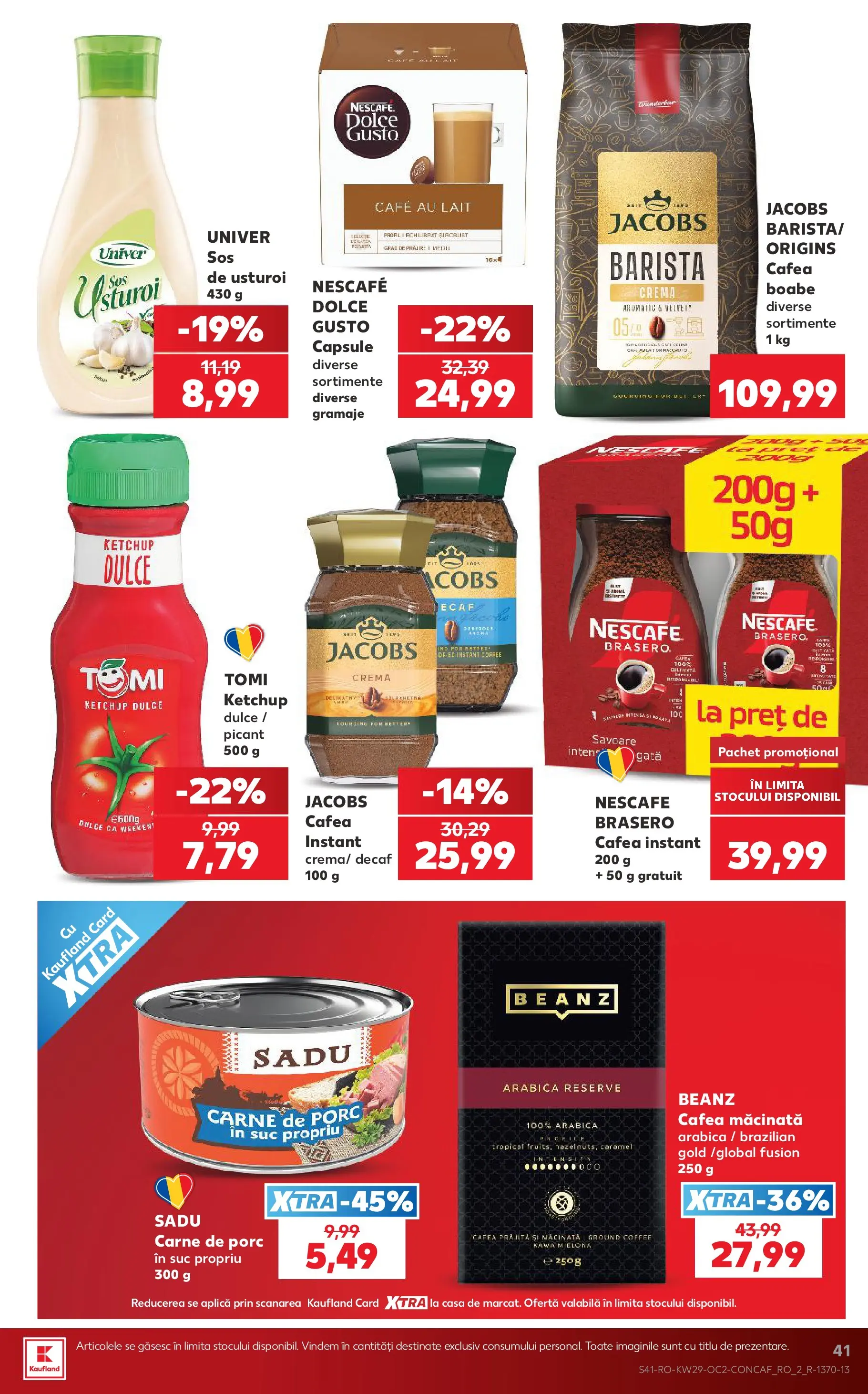 Kaufland Rădăuți 15.07.2026 - Revista si Oferta | Pagină: 41 | Produse: Köpek çiti, Cremă, Cafea, Suc