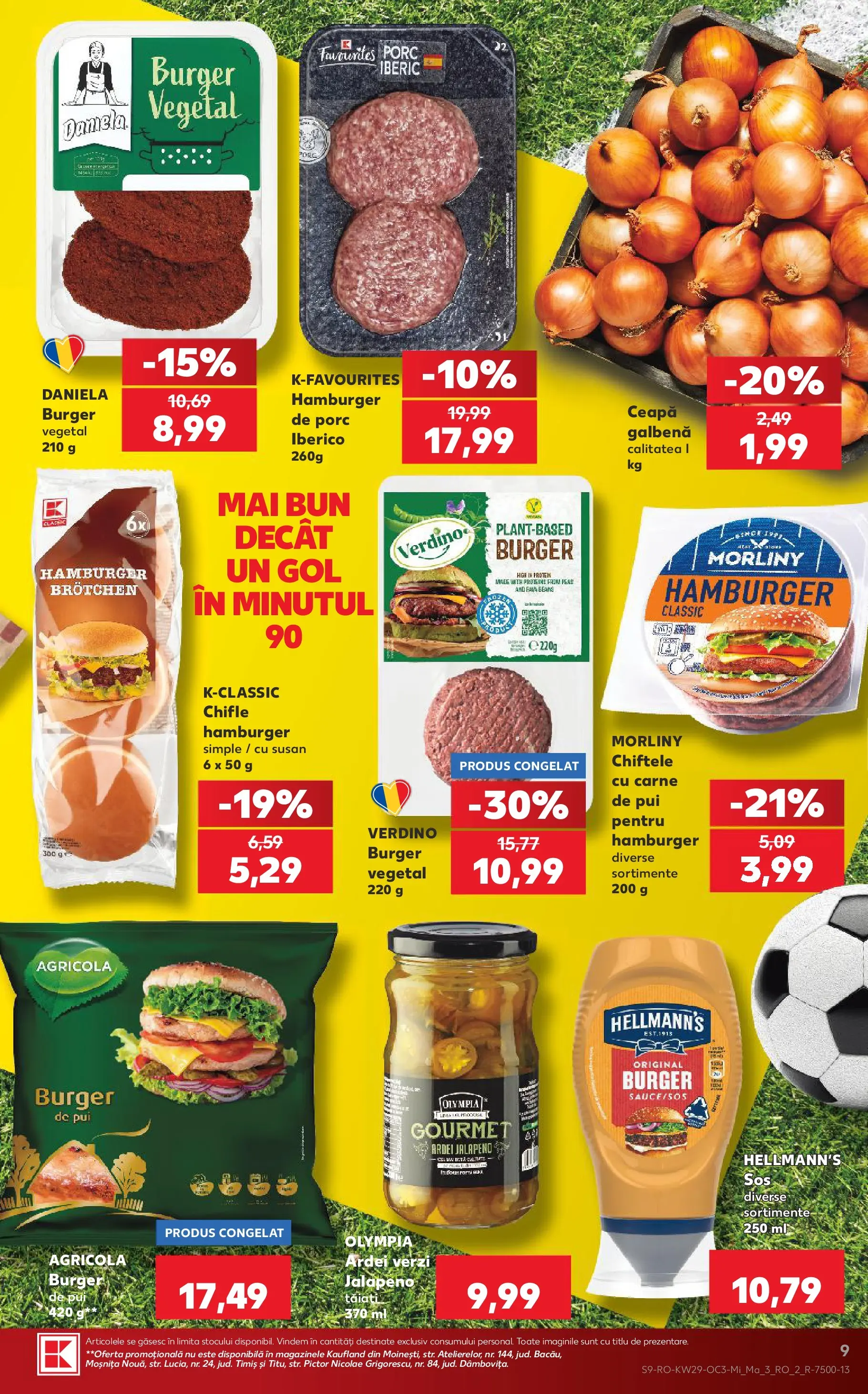 Kaufland Viseu de Sus 15.07.2026 - Revista si Oferta | Pagină: 9 | Produse: Ardei, Carne De Pui, Burger, Chiftele