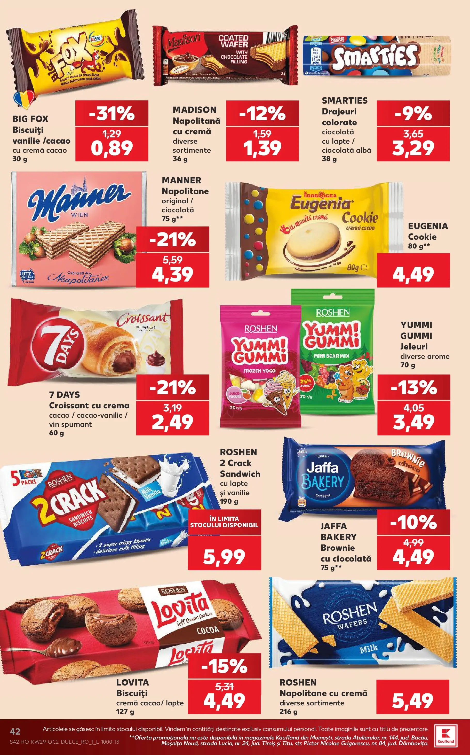 Kaufland Domnesti 15.07.2026 || Revista si Oferte | Pagină: 42 | Produse: Cremă, Cacao, Biscuiți, Jeleuri Kaufland Domnesti 15.07.2026 - Revista si Oferta | Pagină: 42 | Produse: Cremă, Cacao, Biscuiți, Jeleuri