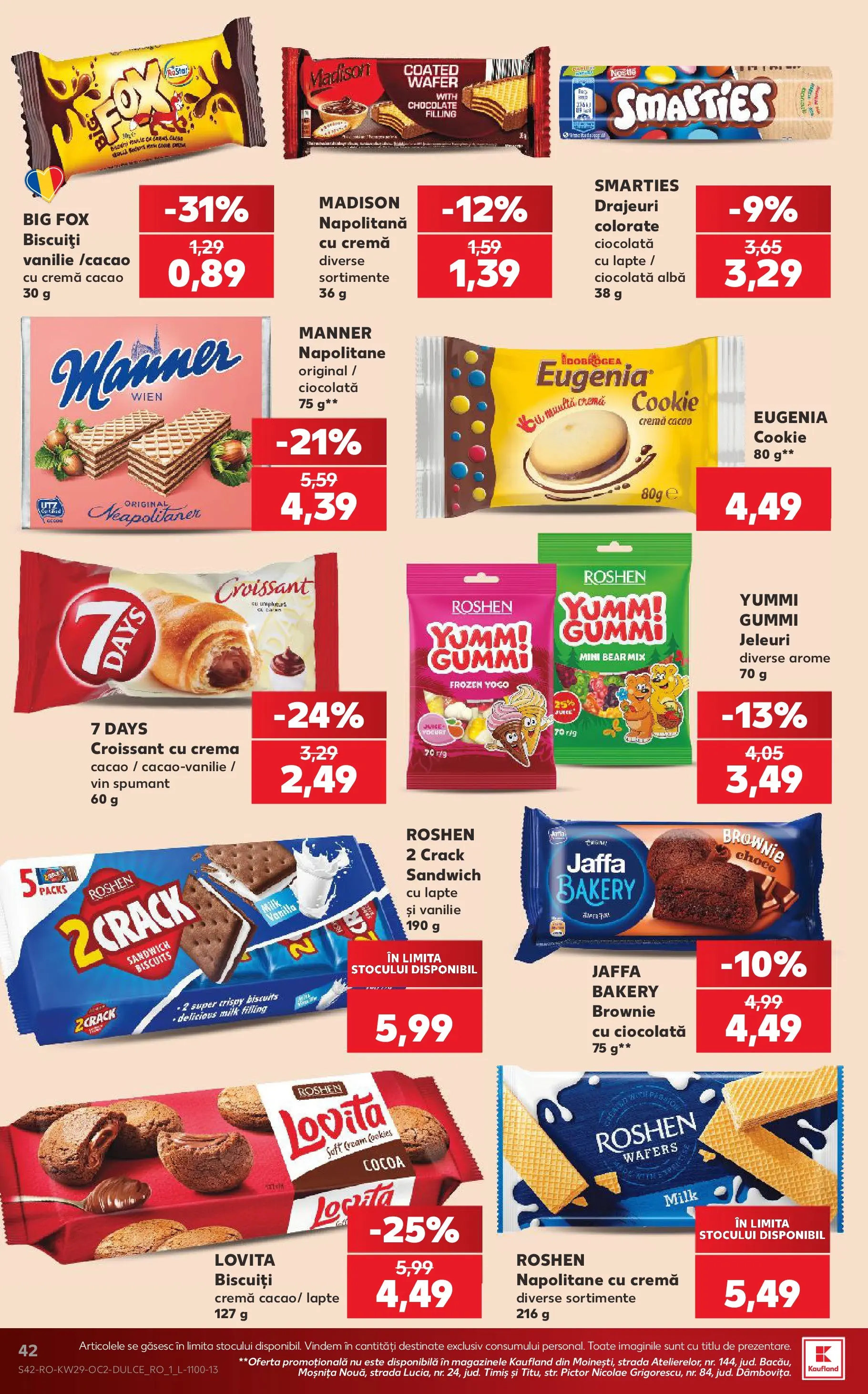 Kaufland Arad 15.07.2026 - Revista si Oferta | Pagină: 42 | Produse: Cremă, Ciocolată, Cacao, Jeleuri