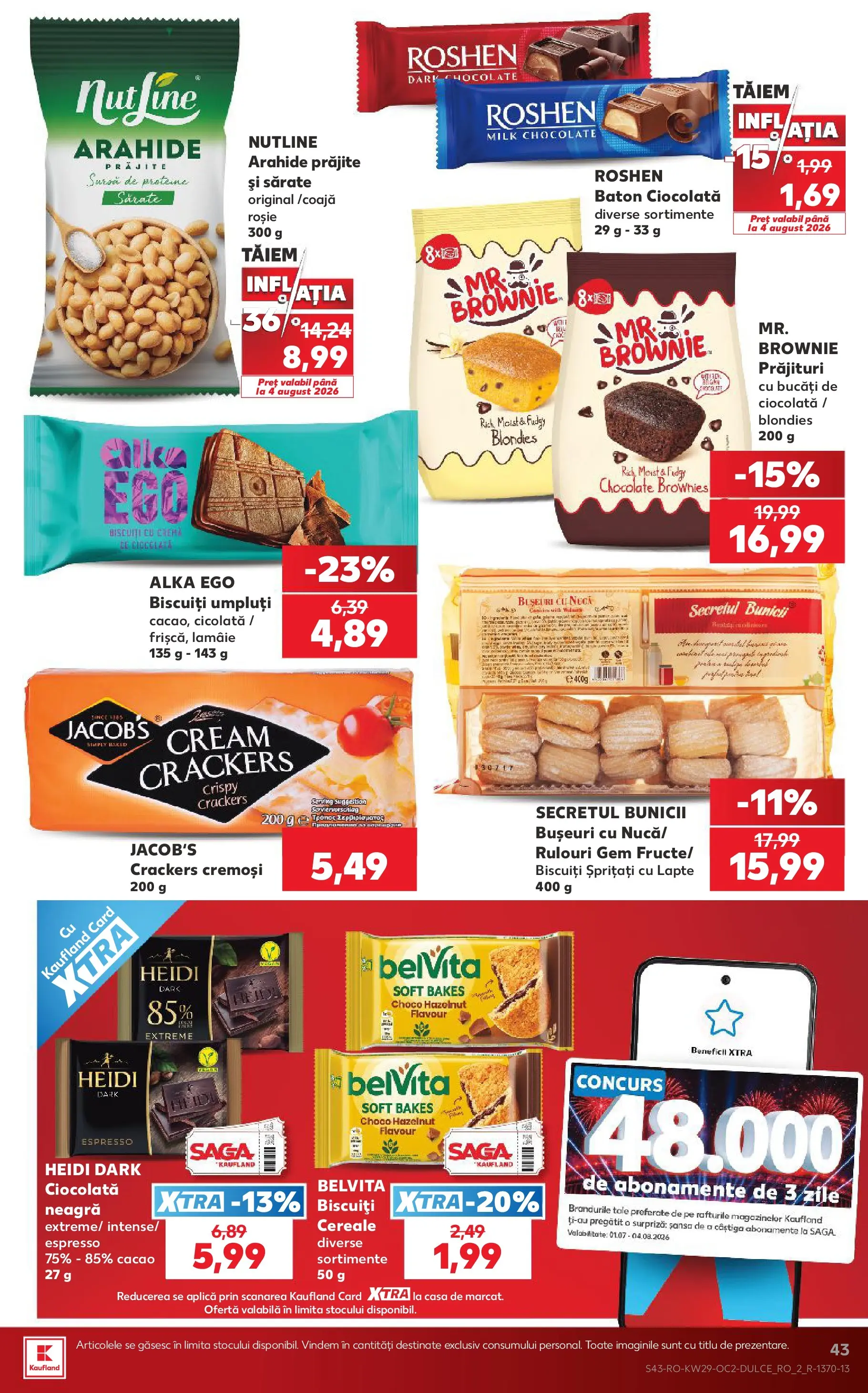 Kaufland Rădăuți 15.07.2026 - Revista si Oferta | Pagină: 43 | Produse: Masaüstü kılıfı, Lapte, Cereale, Biscuiți