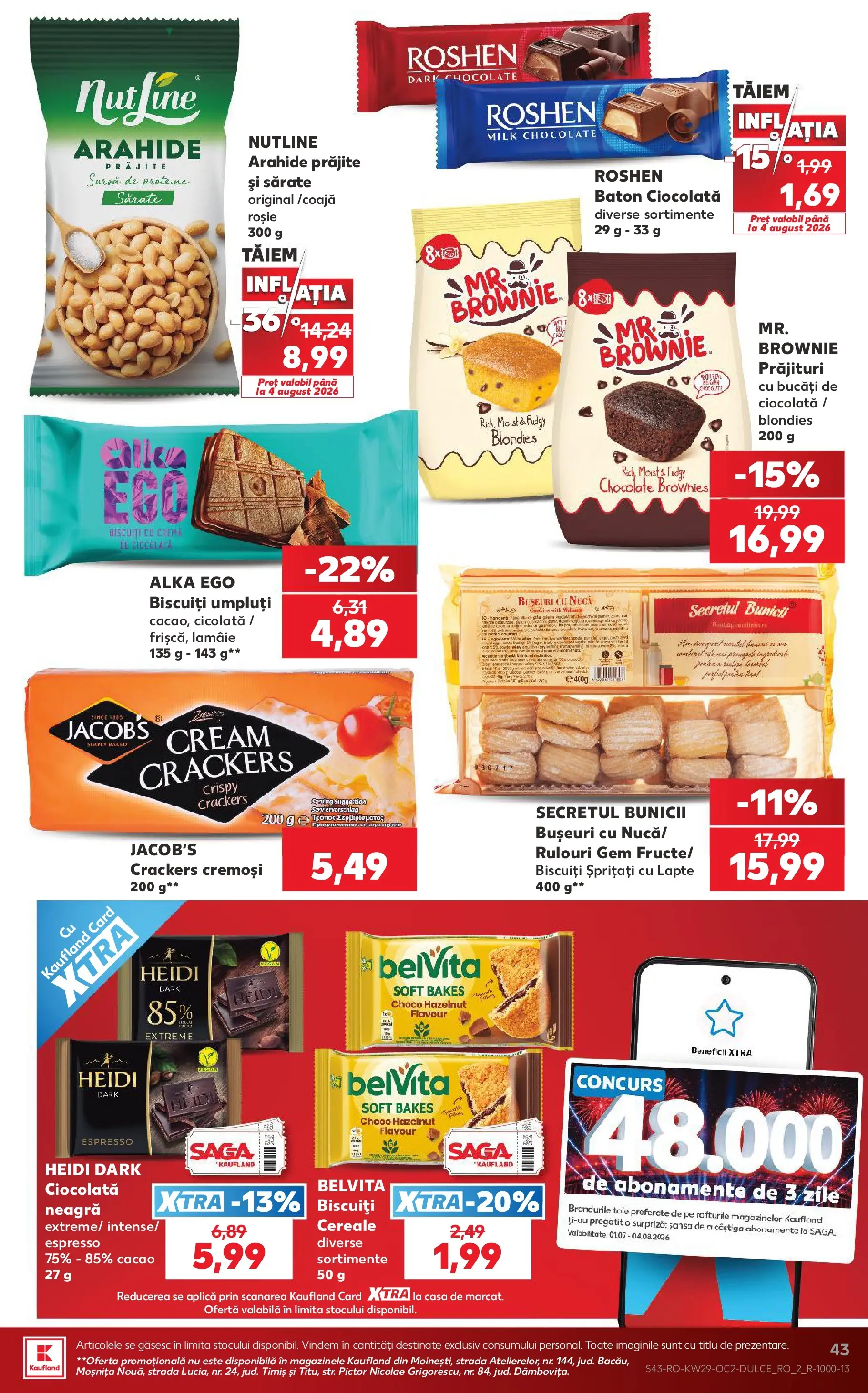 Kaufland Domnesti 15.07.2026 || Revista si Oferte | Pagină: 43 | Produse: Arahide, Gem, Lapte, Ciocolată Kaufland Domnesti 15.07.2026 - Revista si Oferta | Pagină: 43 | Produse: Arahide, Gem, Lapte, Ciocolată